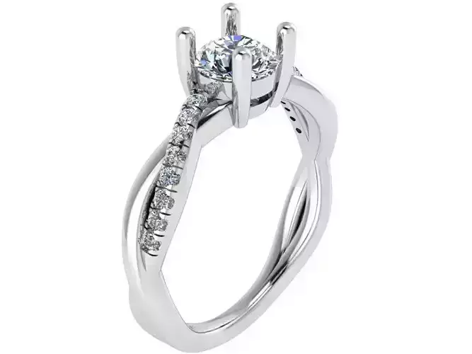 Round Basket Twisted Ring 1714 3D print model