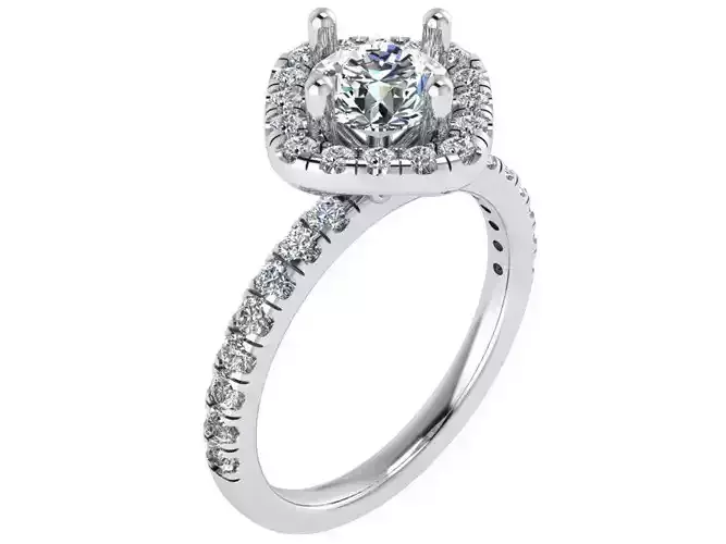 Rhombus Halo Ring 1715