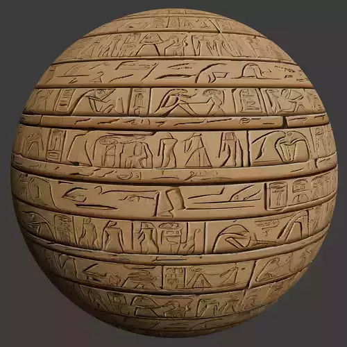 Ancient Egypt Hieroglyphs  - VOL 1 - 1 Seamless PBR Texture