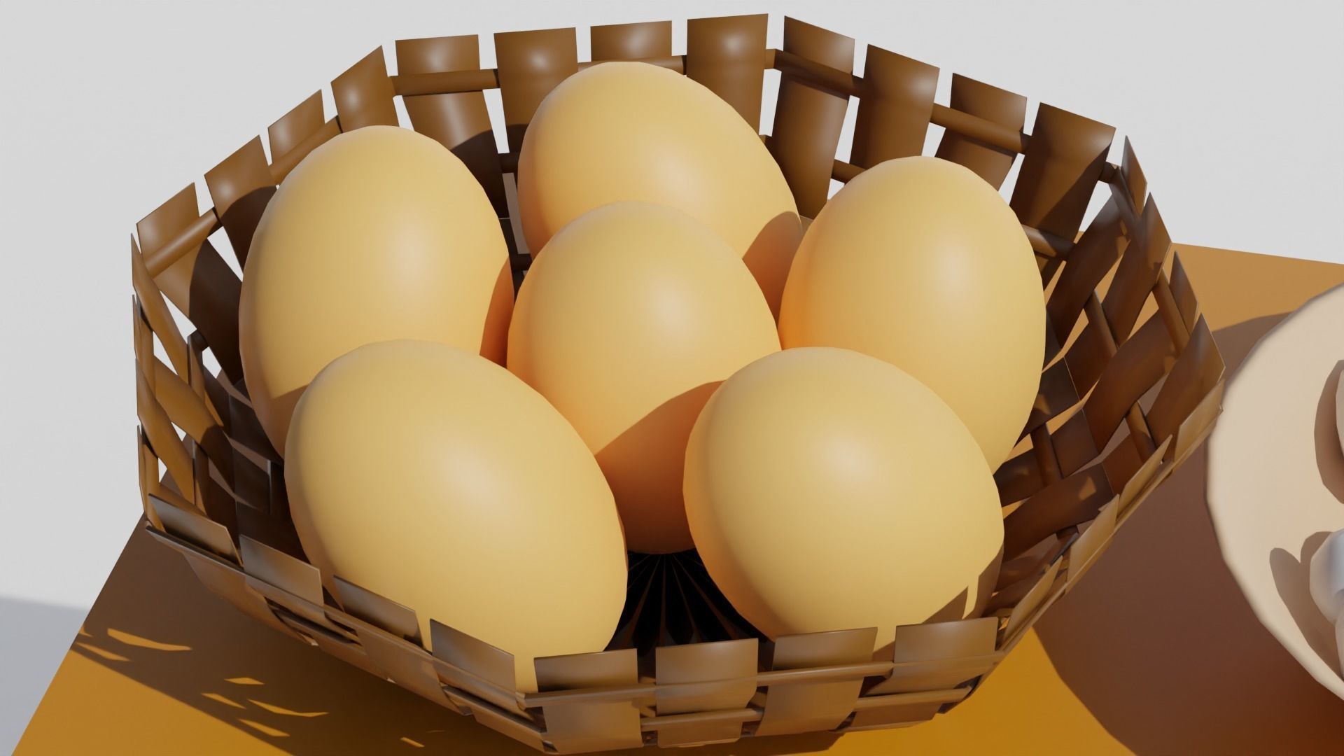 Kitchen table with appliances Low-poly 3D model_5