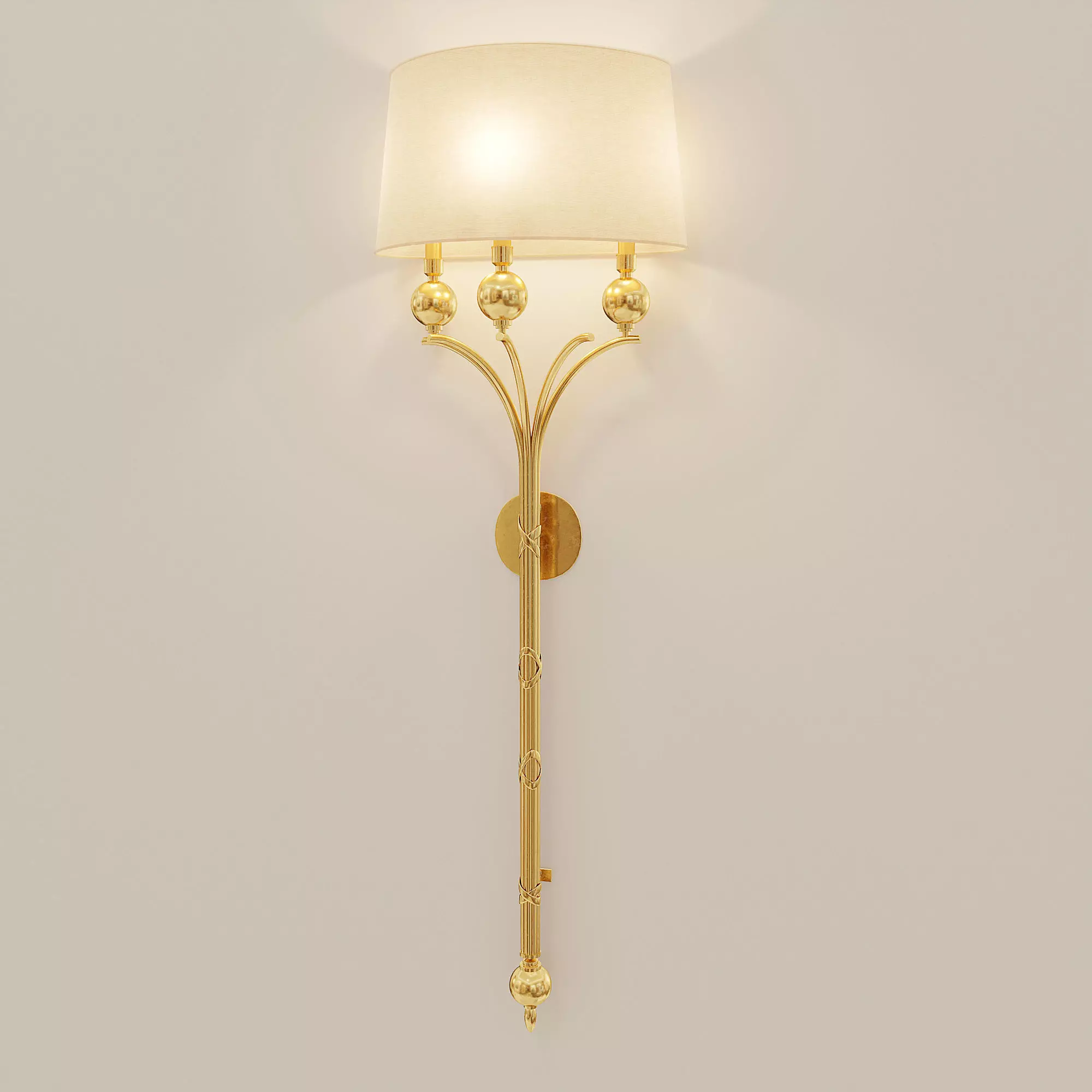 Three-Light Wall Sconce John-Richard AJC-8740 3D model_0