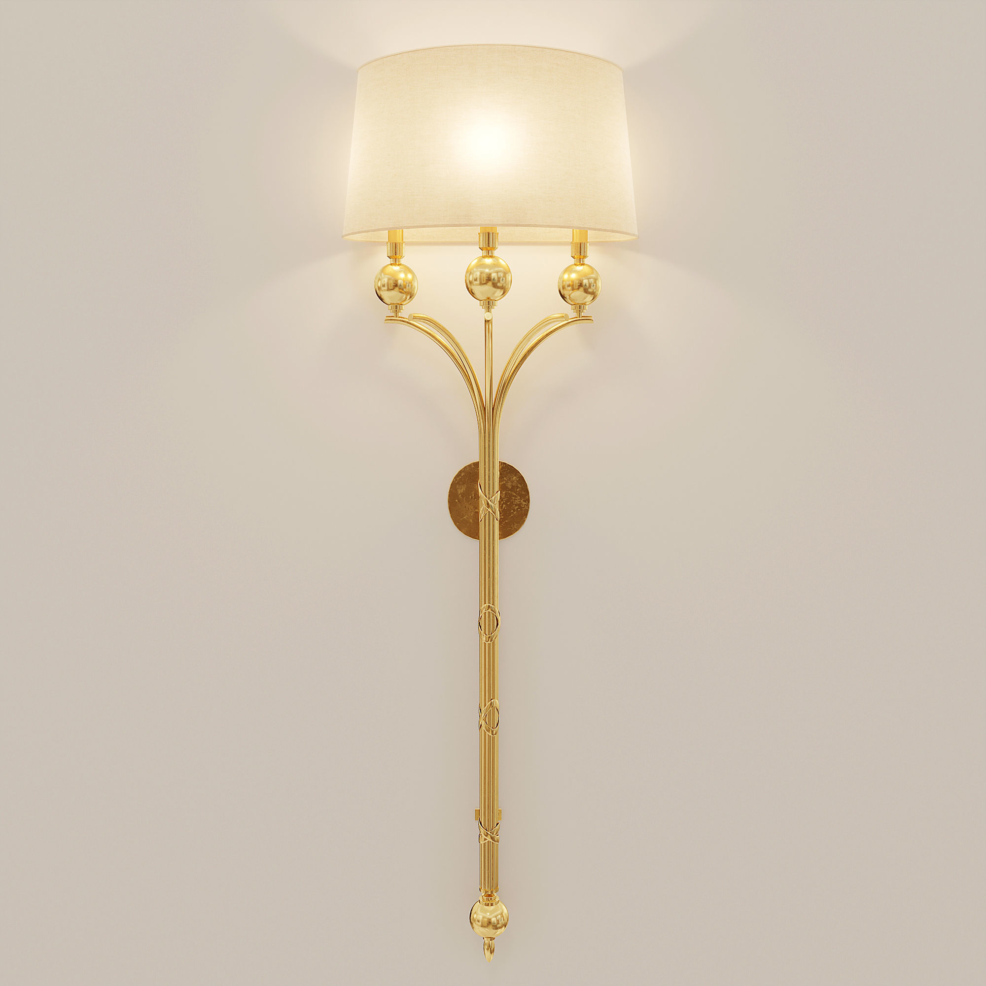 Three-Light Wall Sconce John-Richard AJC-8740 3D model_1