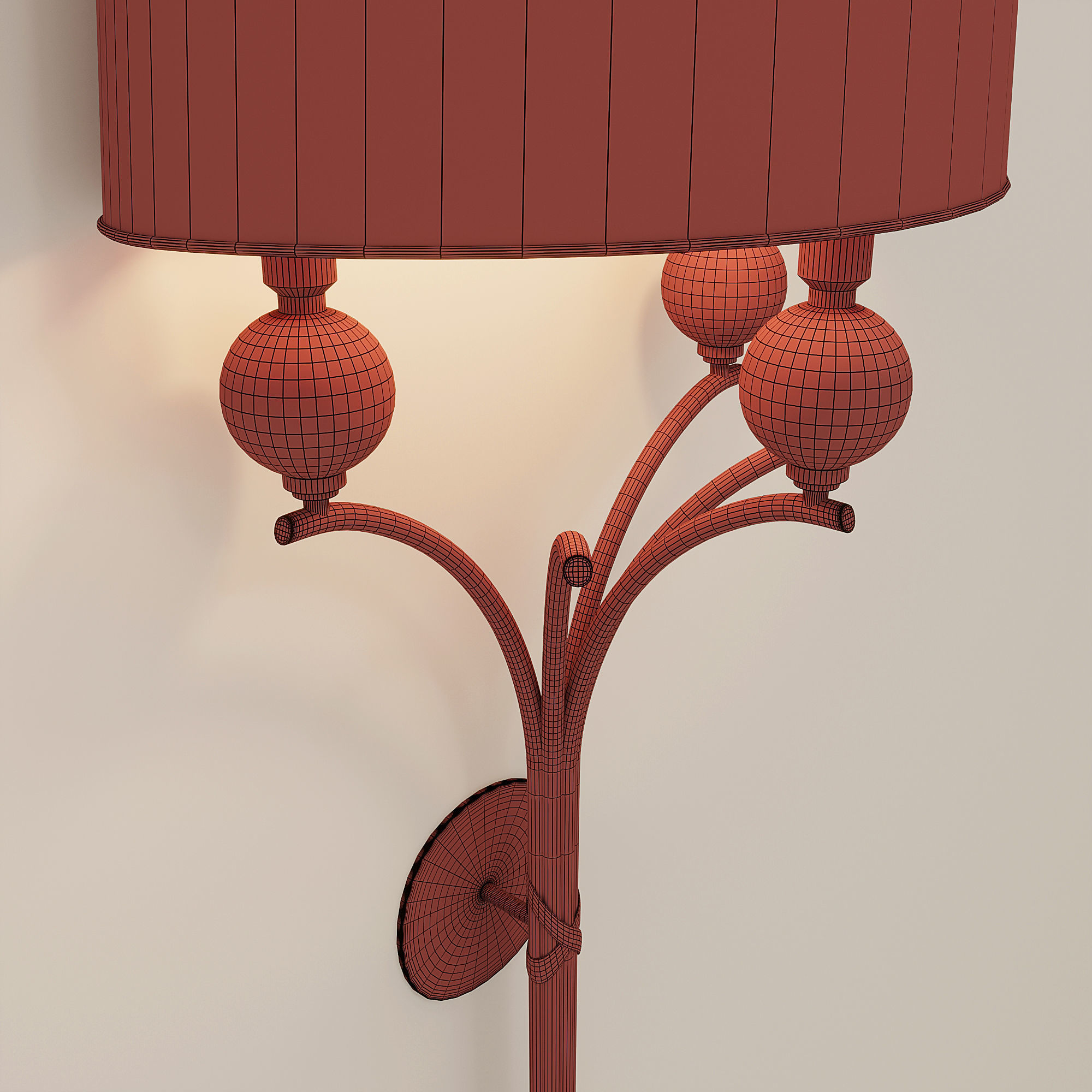 Three-Light Wall Sconce John-Richard AJC-8740 3D model_5