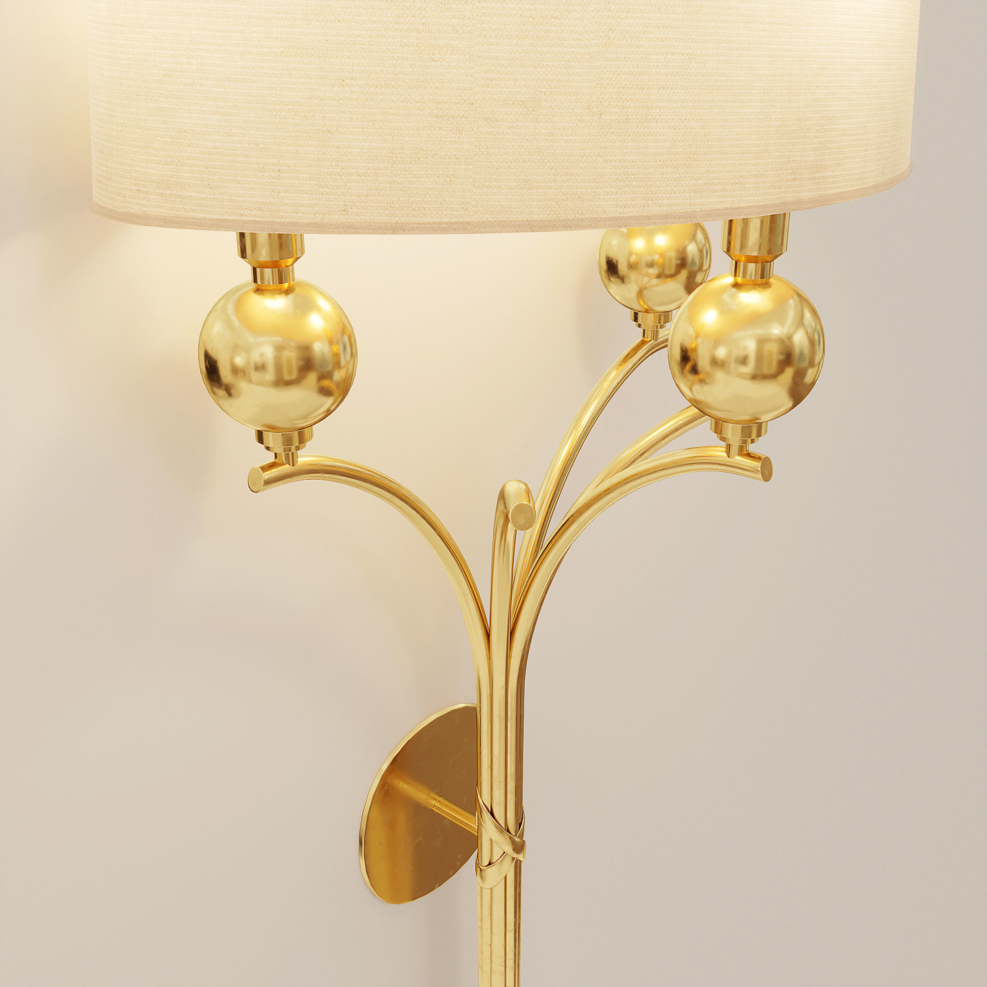Three-Light Wall Sconce John-Richard AJC-8740 3D model_2