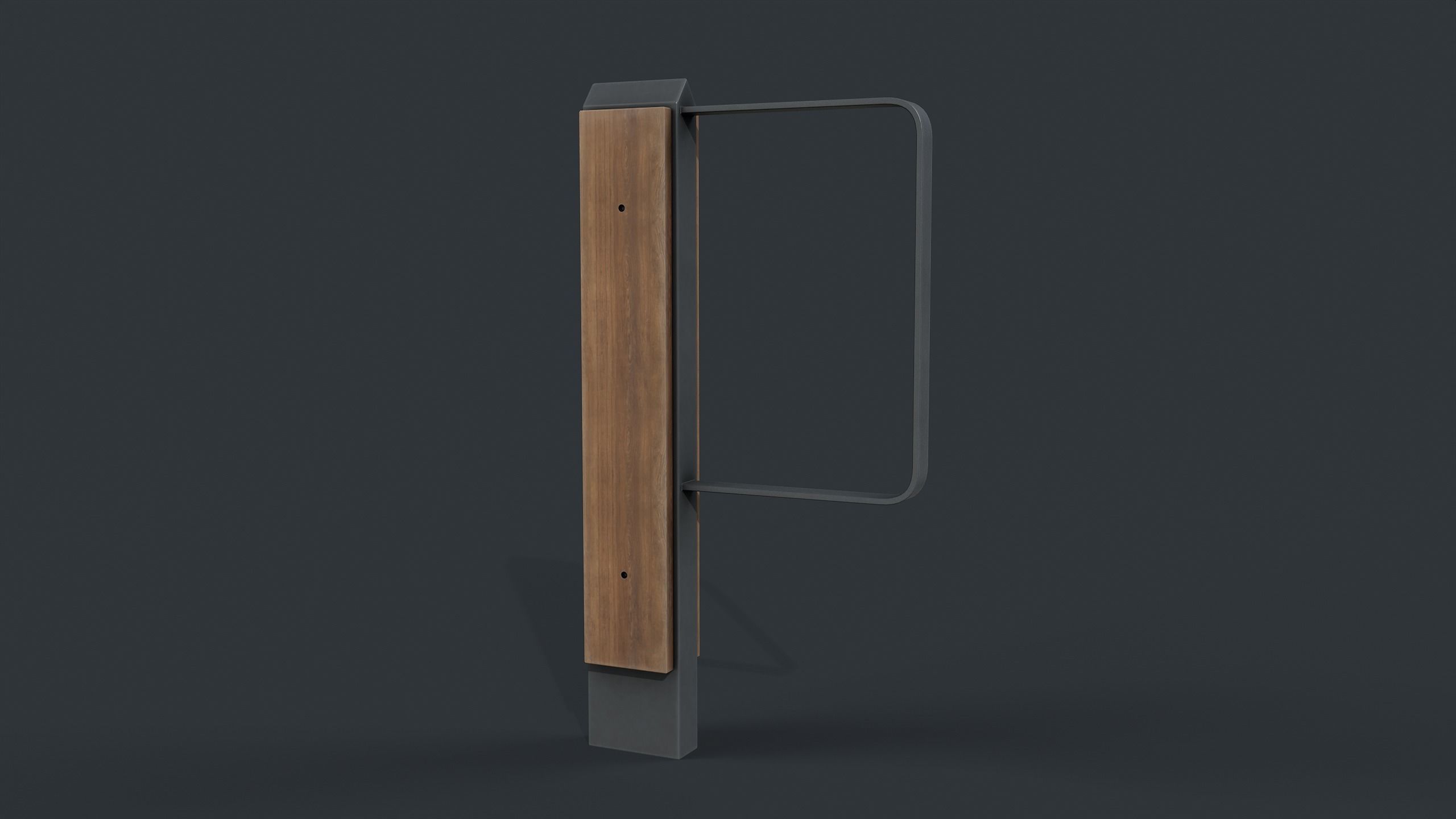 Bike Rack 19 PBR Game Ready Low-poly 3D model_2