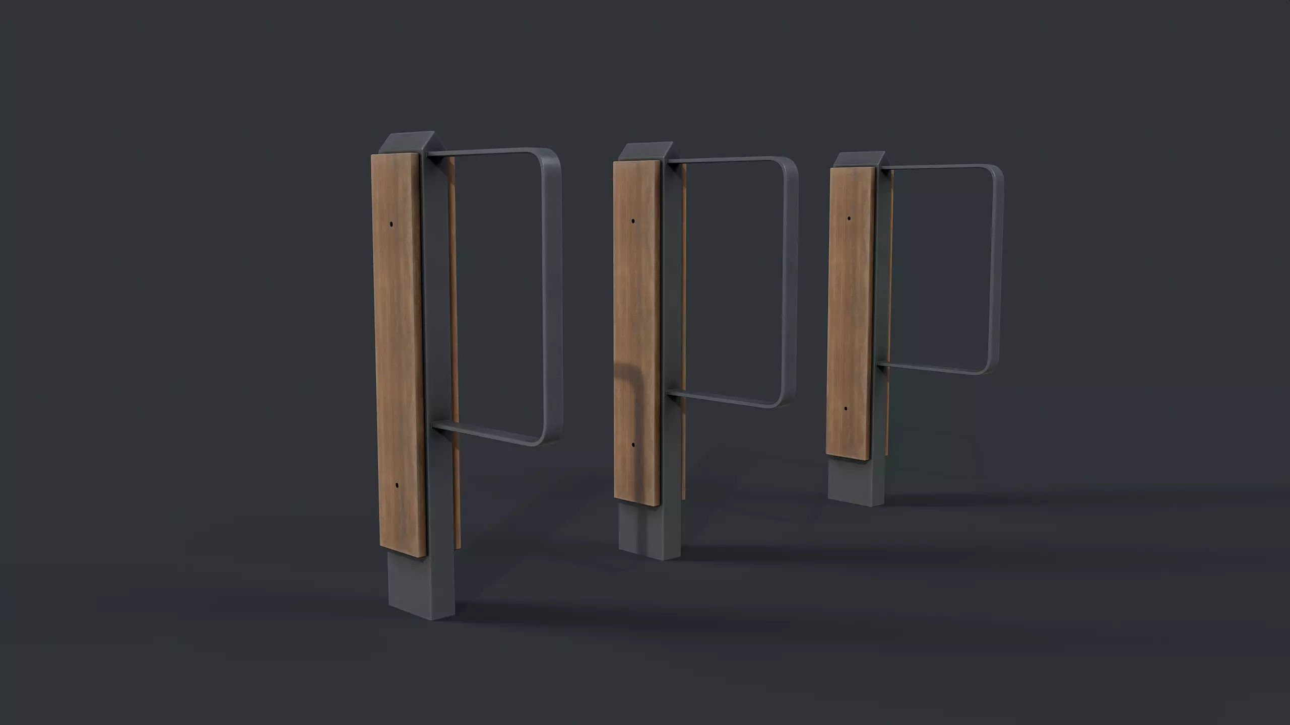 Bike Rack 19 PBR Game Ready Low-poly 3D model_0