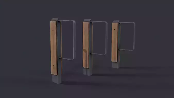 Bike Rack 19 PBR Game Ready Low-poly 3D model