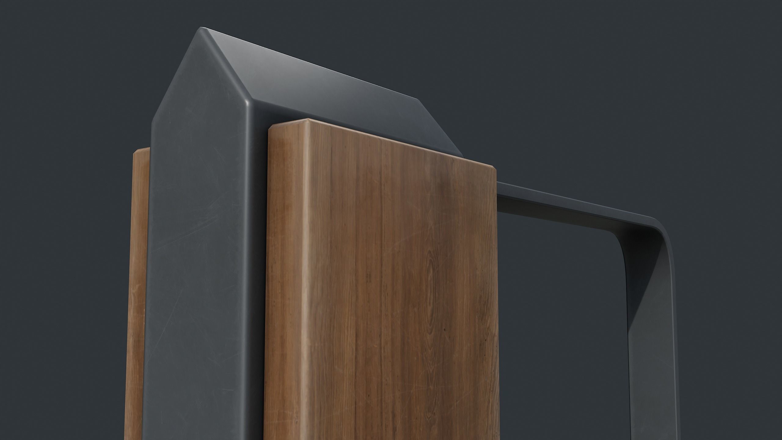 Bike Rack 19 PBR Game Ready Low-poly 3D model_12