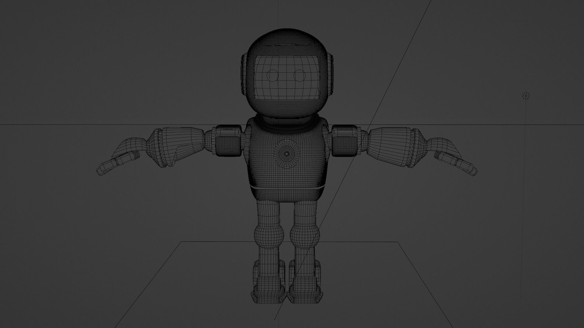 3D High Poly Chat Bot Mascot Design 3D model_2