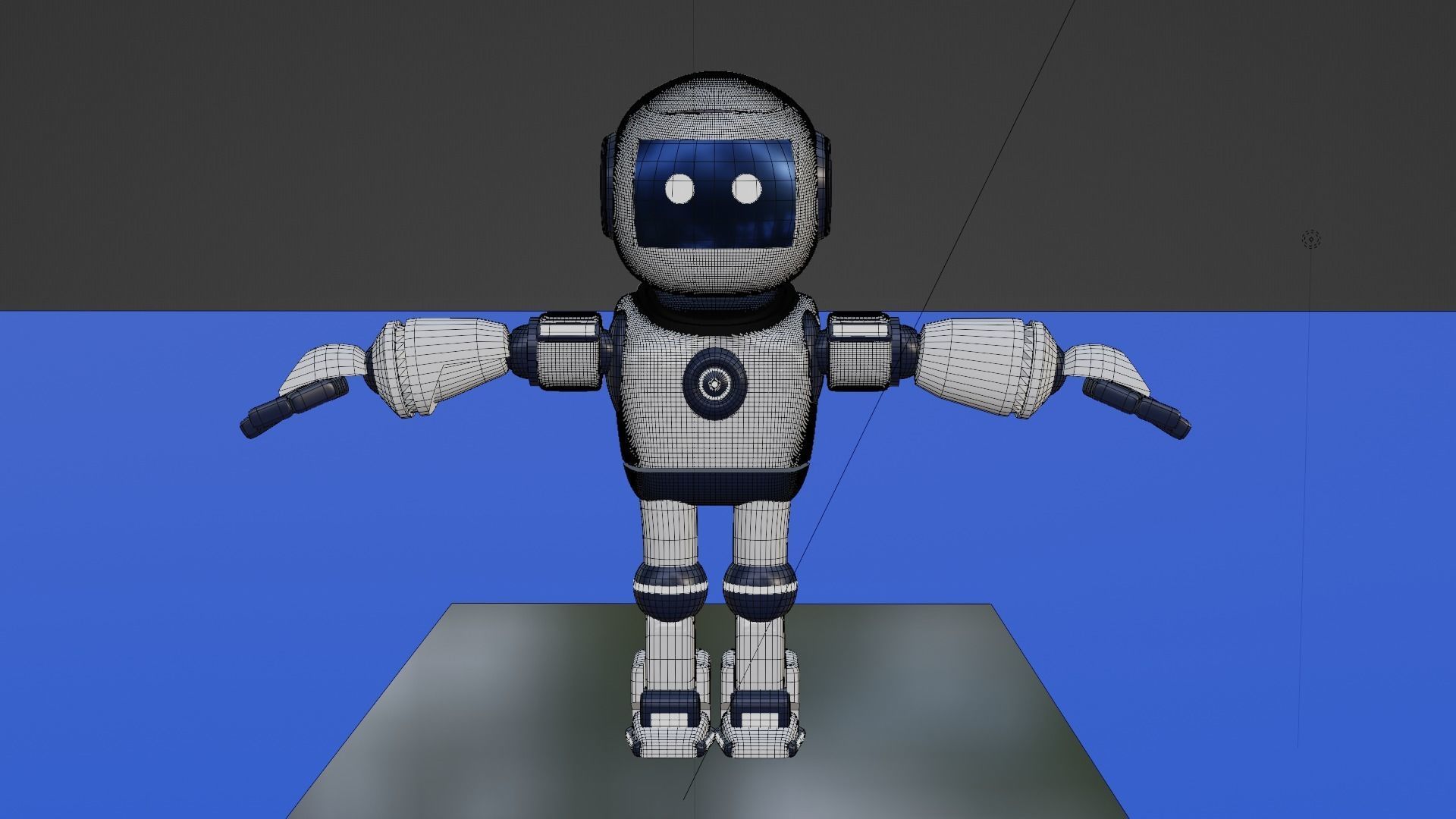 3D High Poly Chat Bot Mascot Design 3D model_3