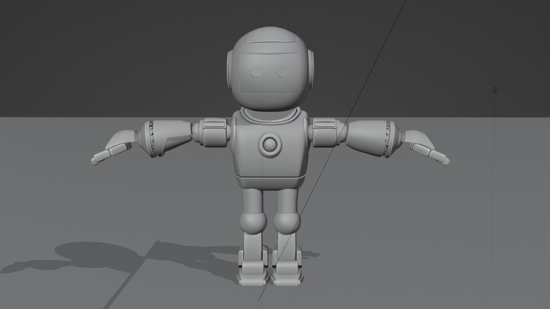 3D High Poly Chat Bot Mascot Design 3D model_4
