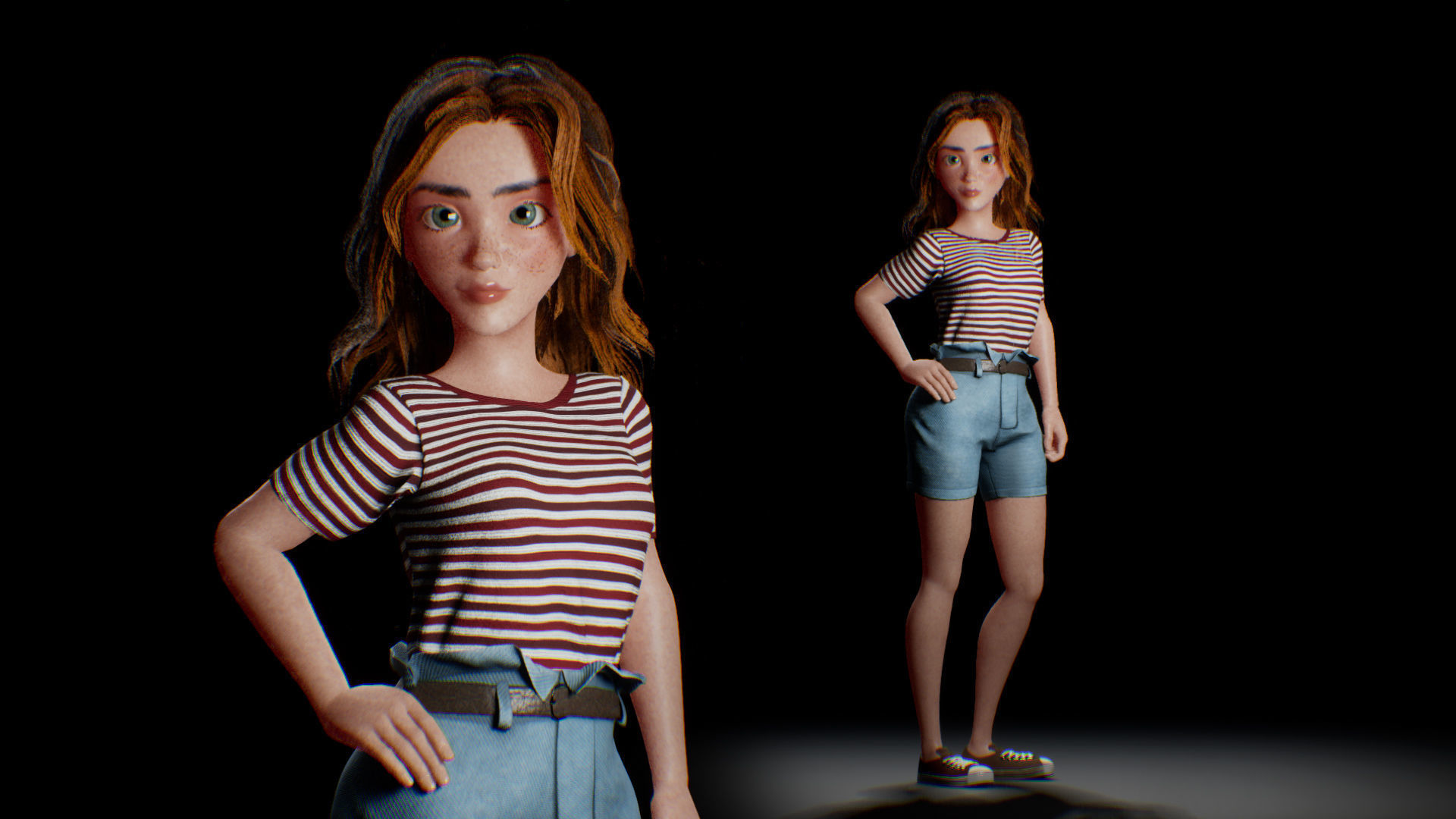 Game-Ready Stylized Character Maxim Low-poly 3D model_2