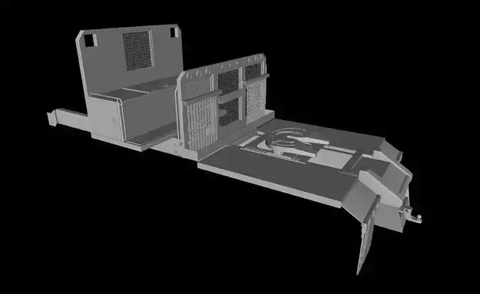 FLATBED  Crane Base and Fifth Wheel for Truck
