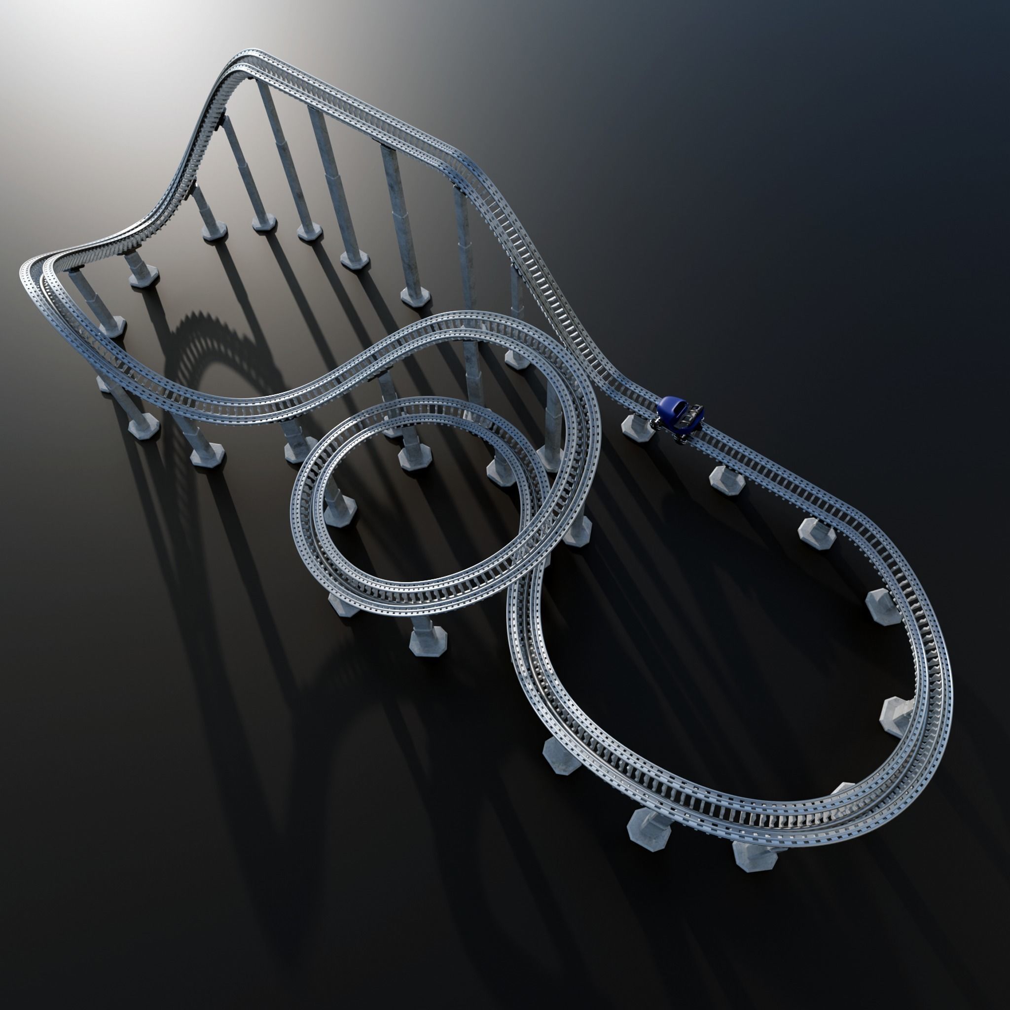 rollercoaster st 3D model_2