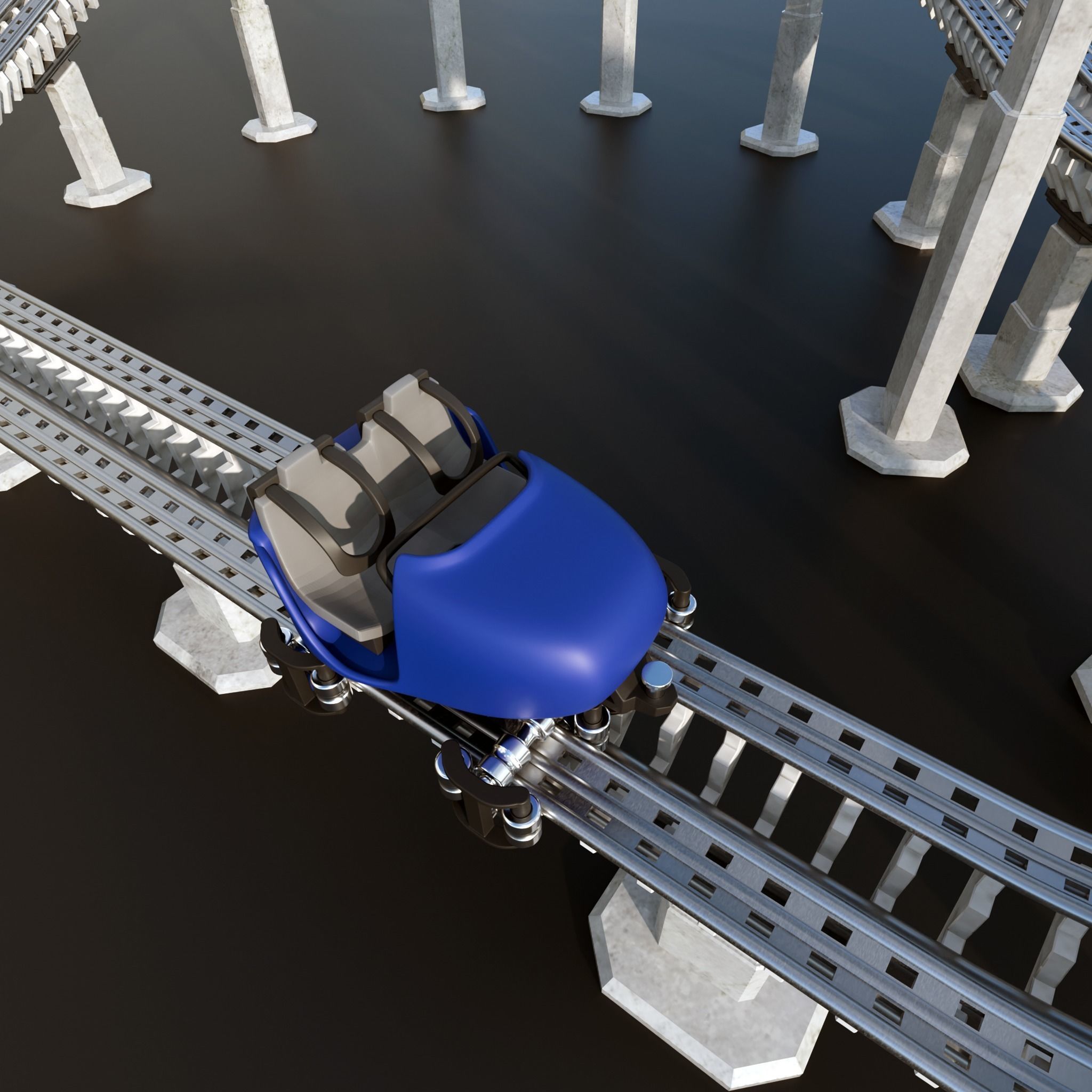 rollercoaster st 3D model_9