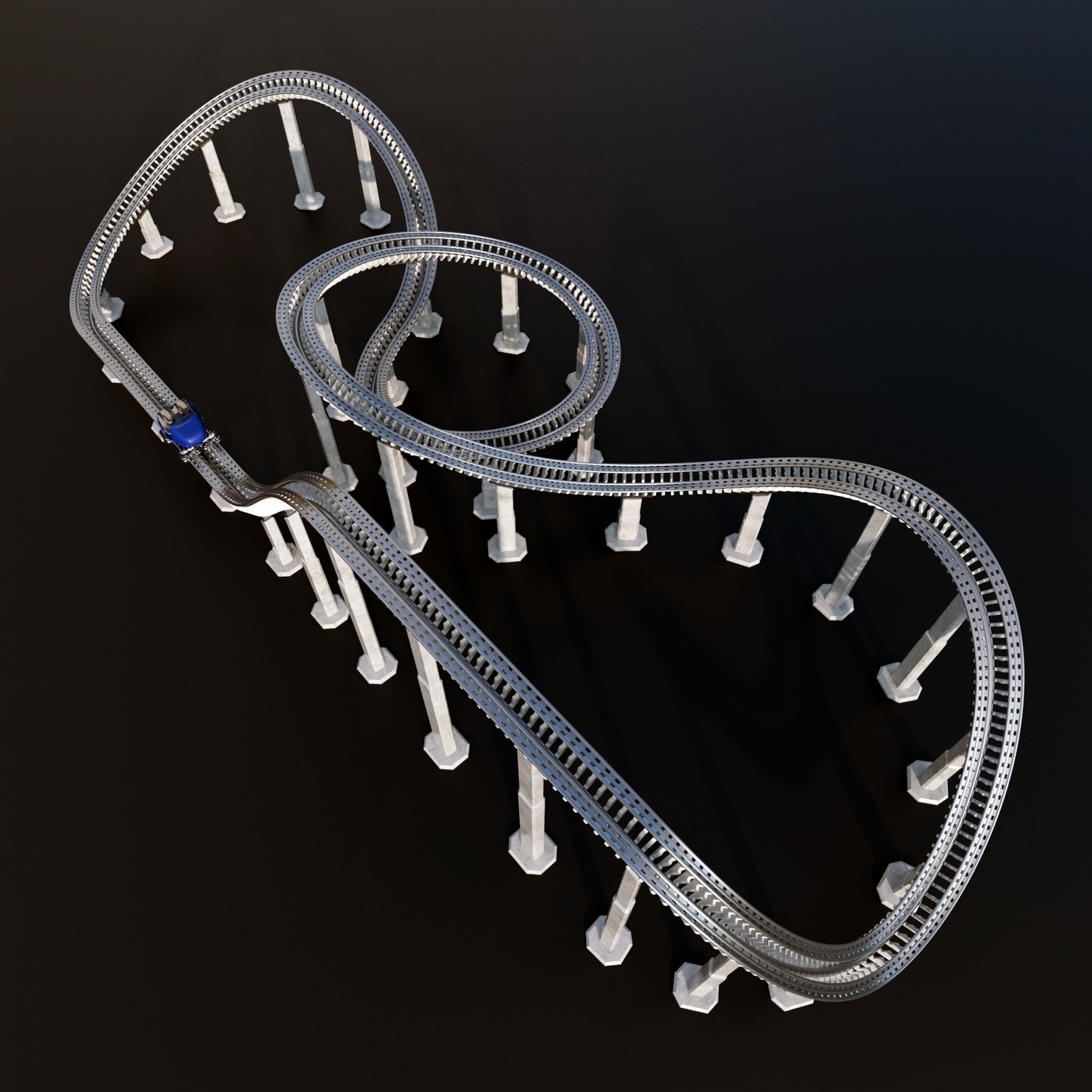 rollercoaster st 3D model_3