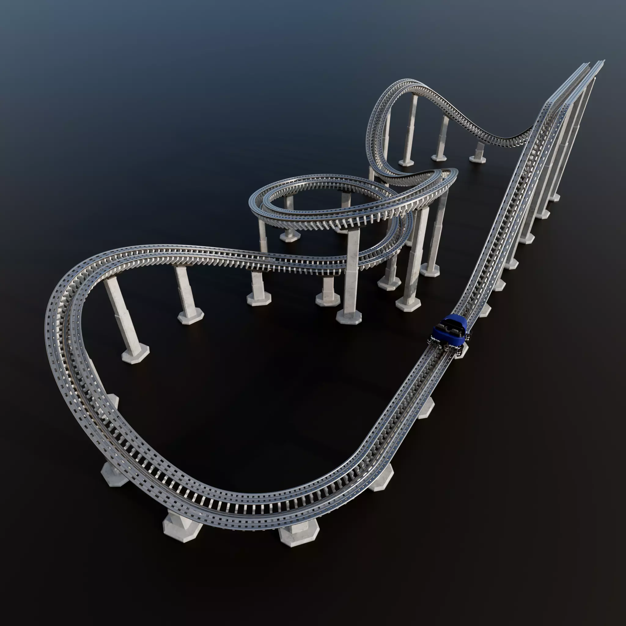 rollercoaster st 3D model_0