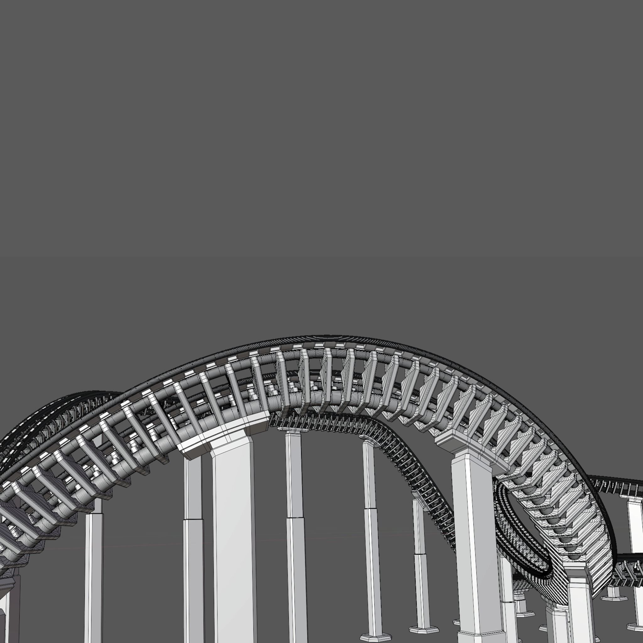 rollercoaster st 3D model_7