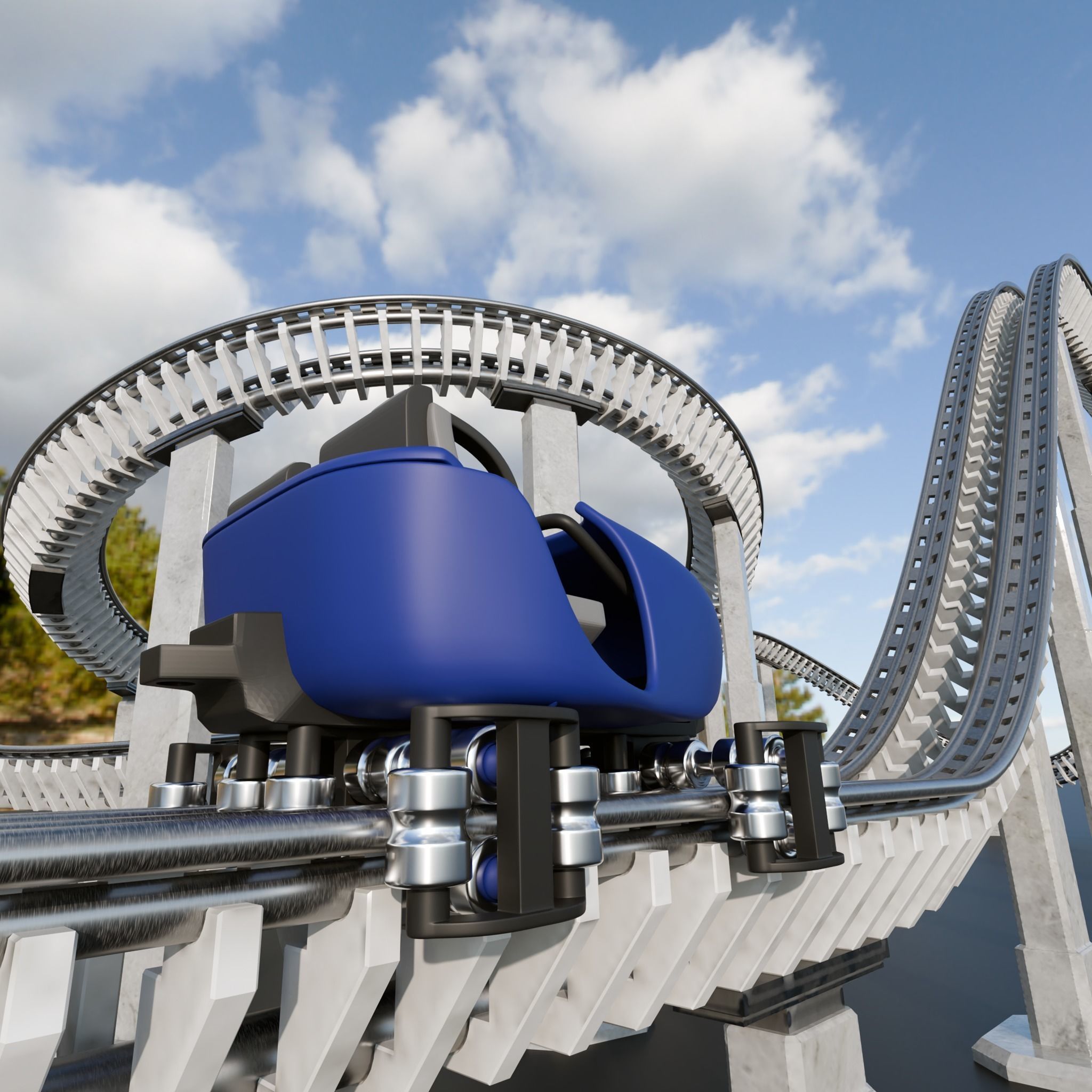 rollercoaster st 3D model_5