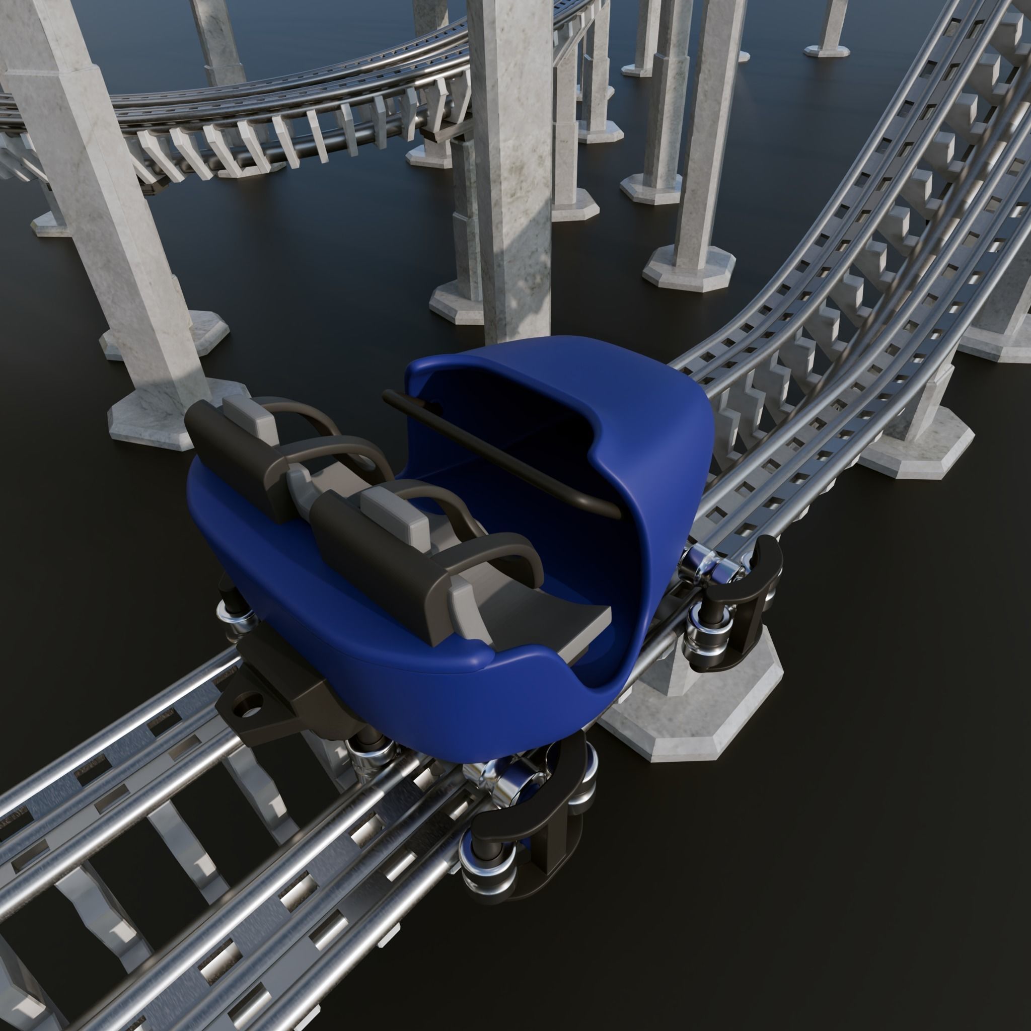 rollercoaster st 3D model_8