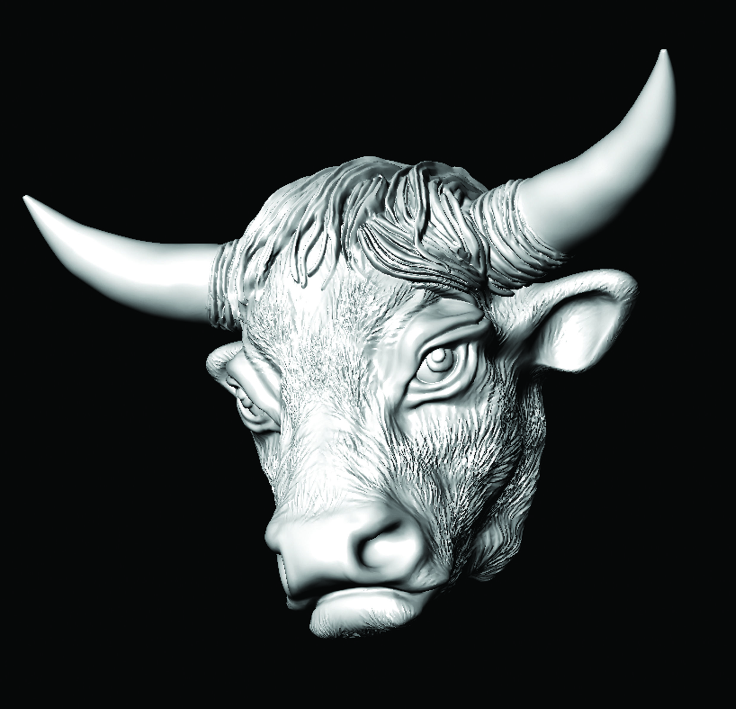 BULL HEAD 3D print model_7