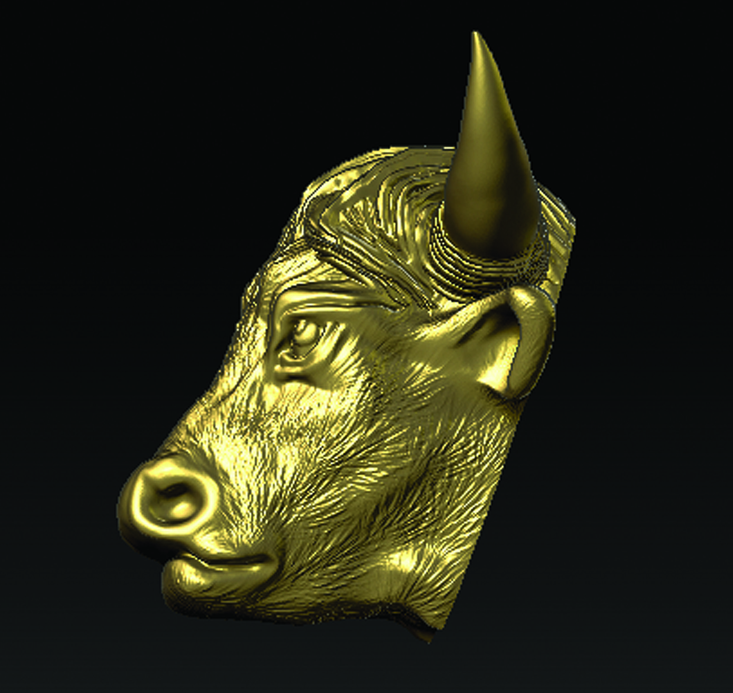 BULL HEAD 3D print model_10