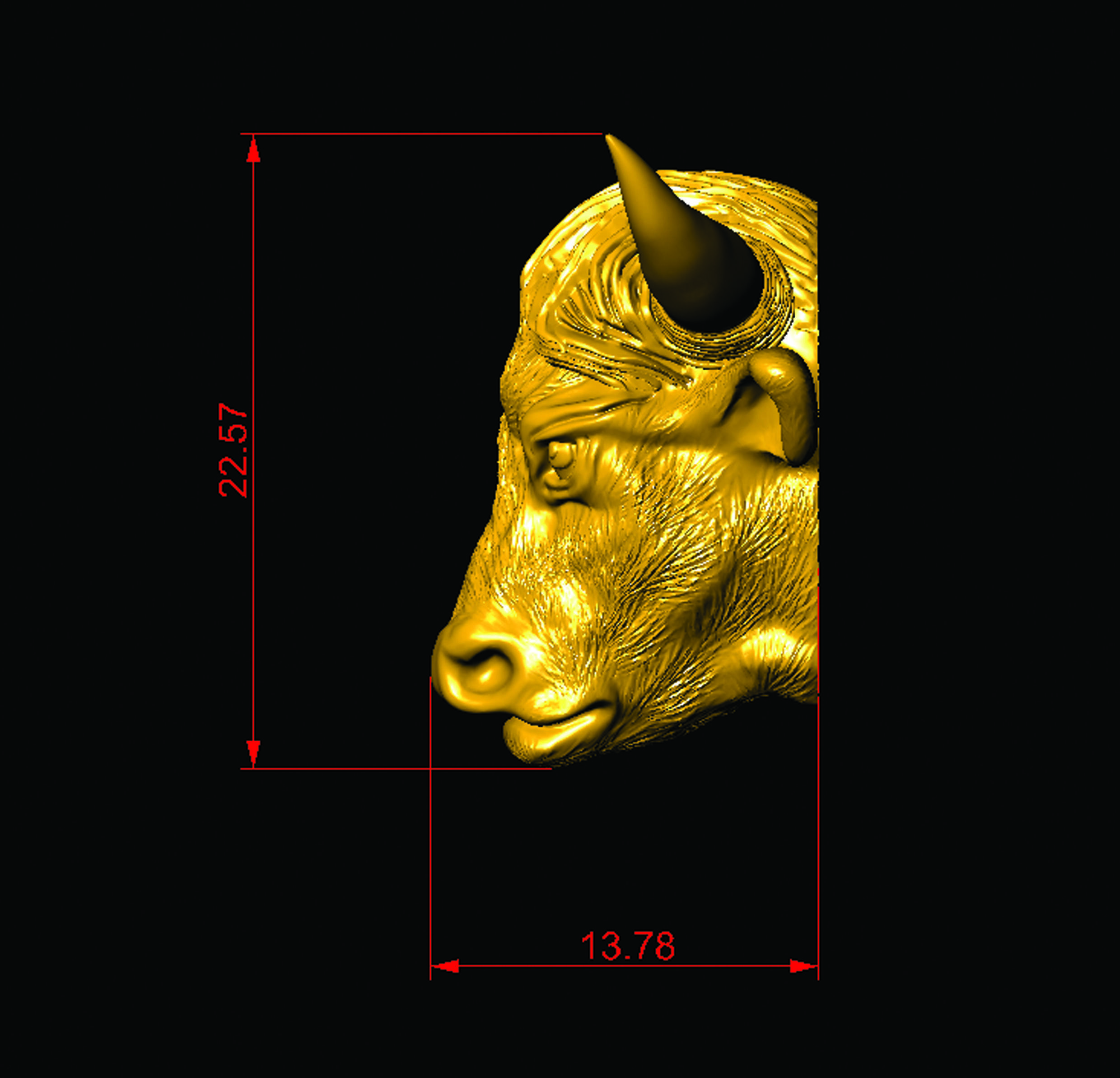BULL HEAD 3D print model_19