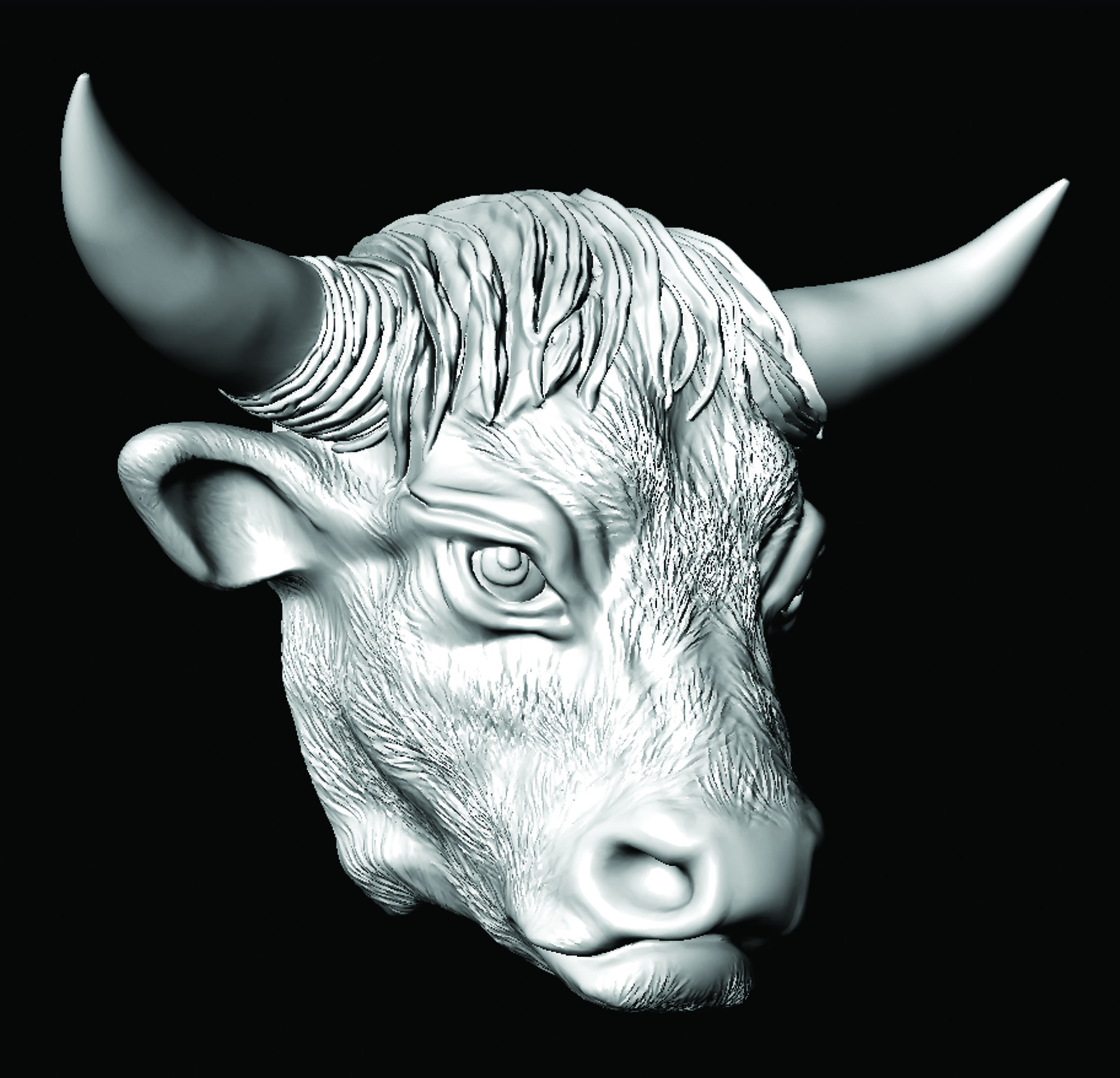 BULL HEAD 3D print model_6