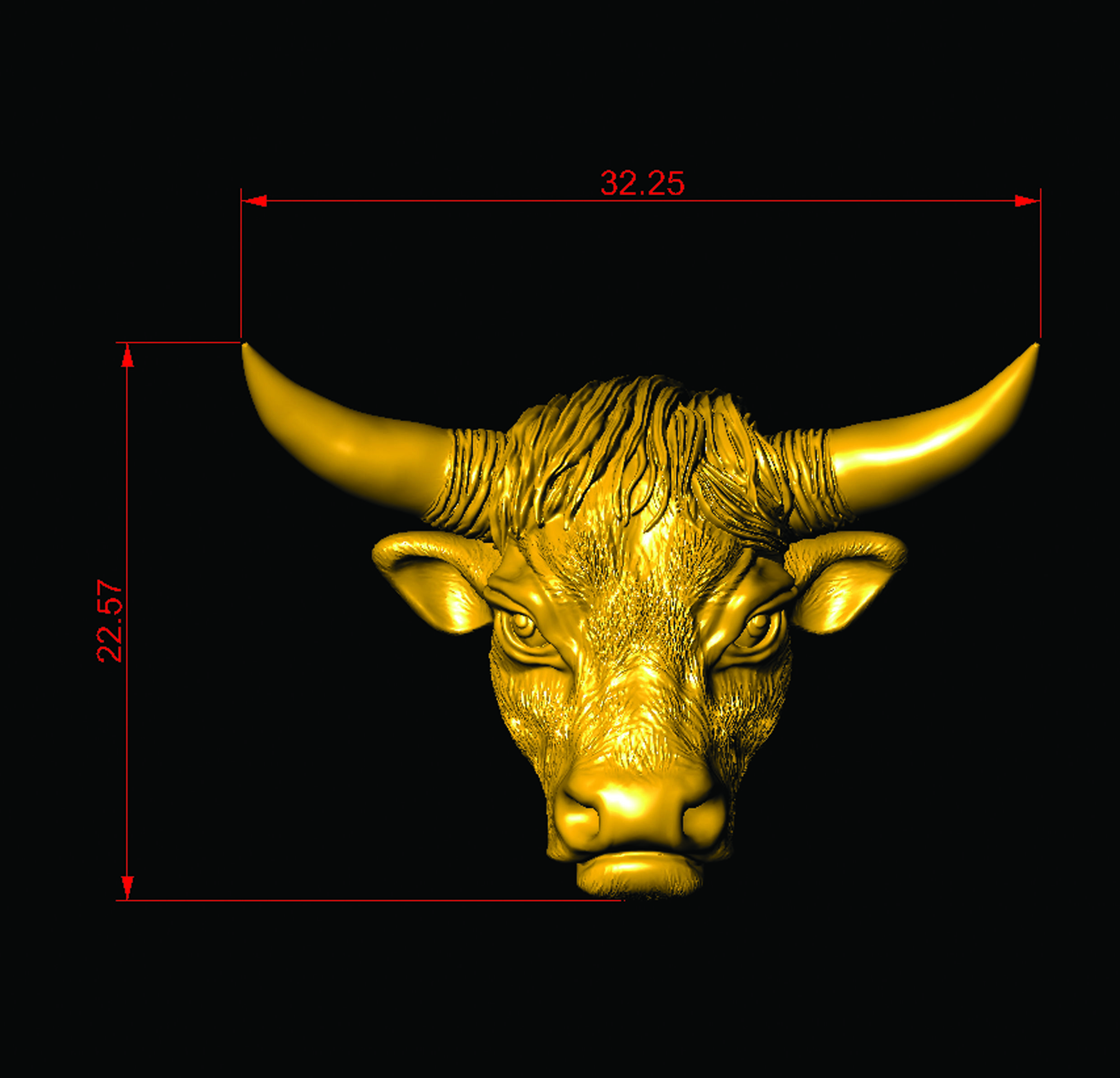BULL HEAD 3D print model_20