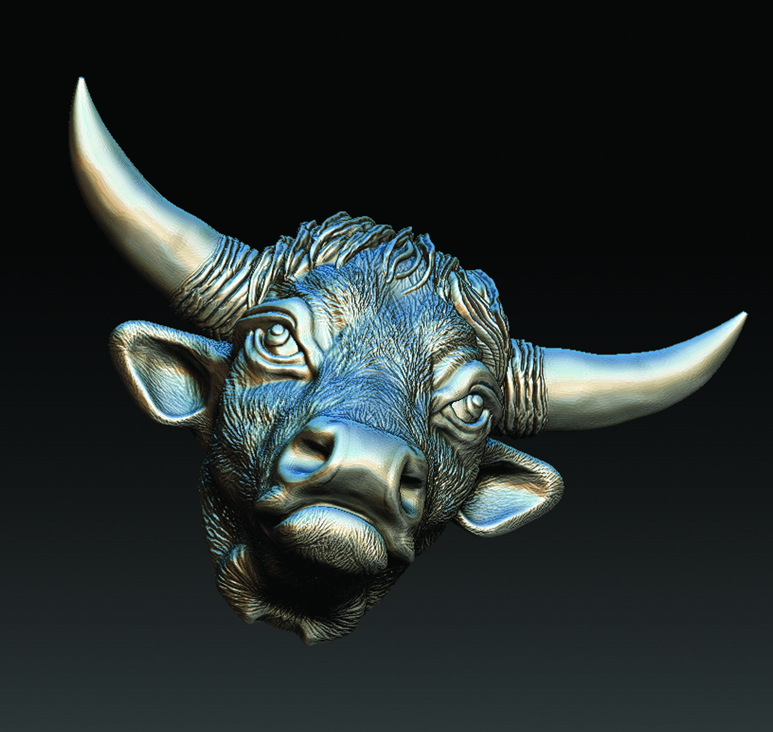 BULL HEAD 3D print model_5
