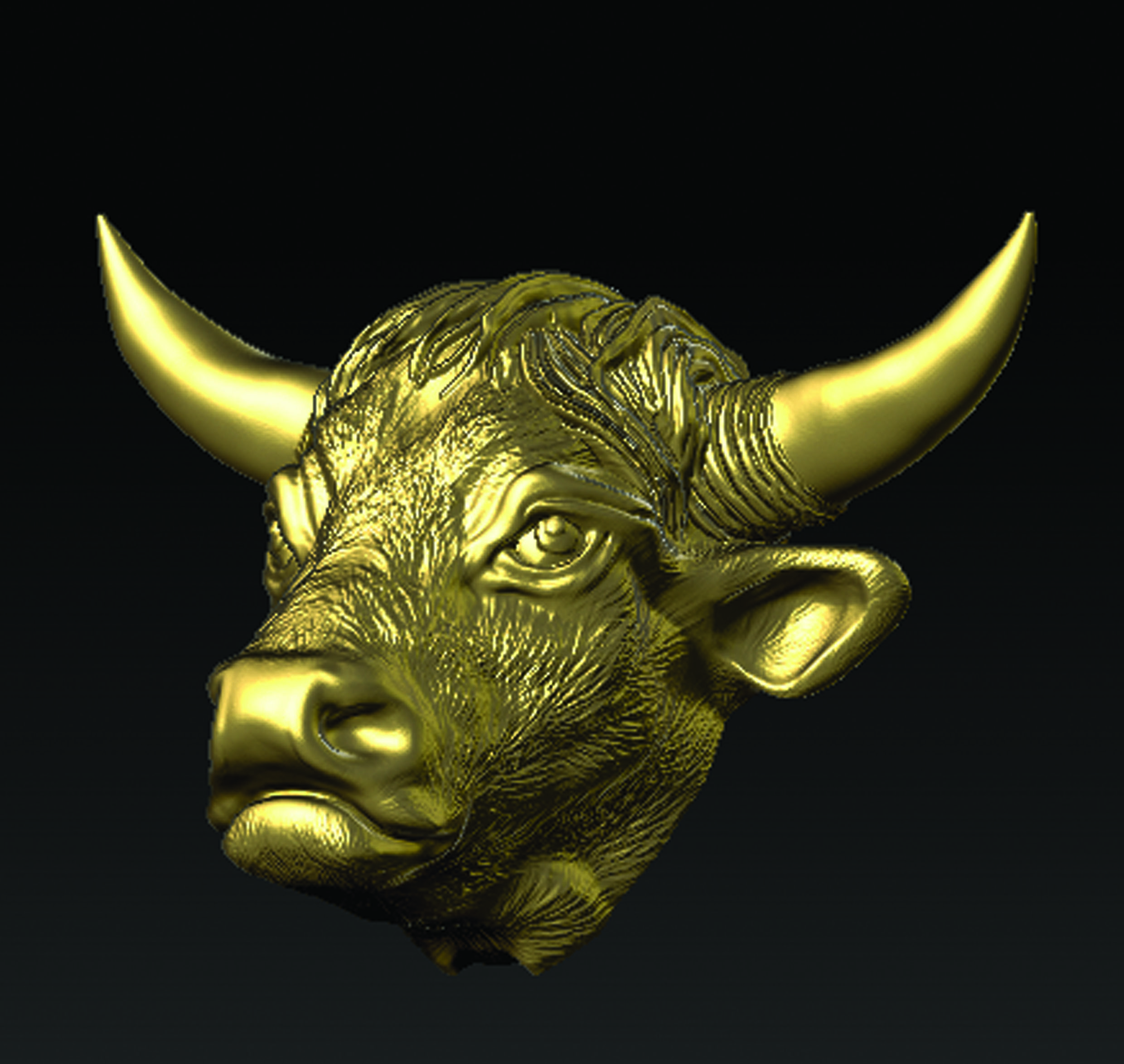 BULL HEAD 3D print model_9