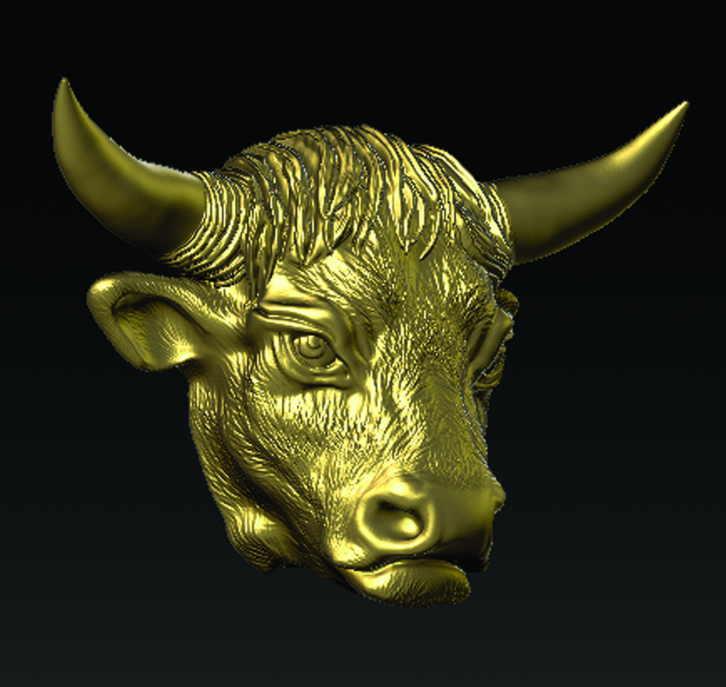 BULL HEAD 3D print model_8