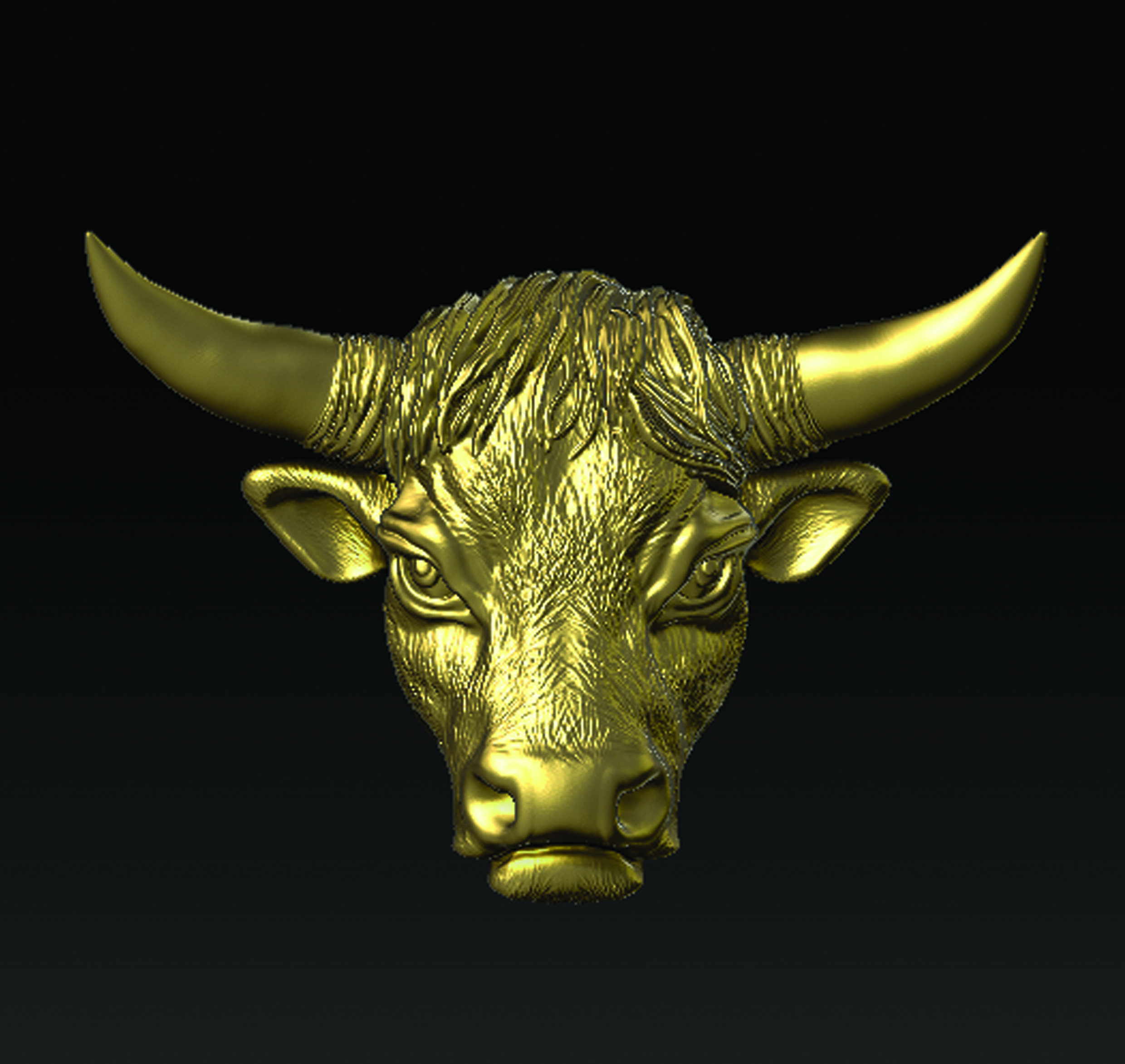 BULL HEAD 3D print model_2