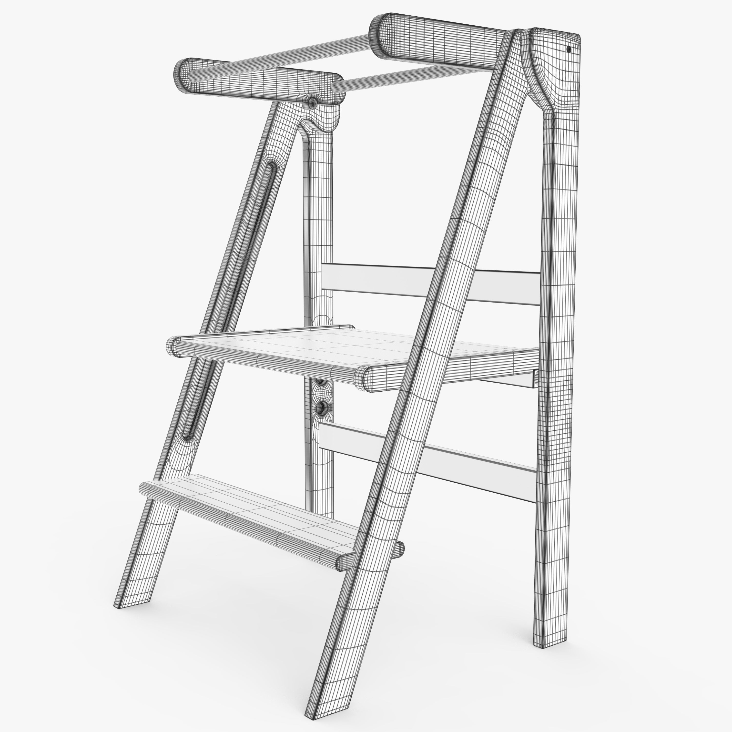 Step stool montessori 3D model_9