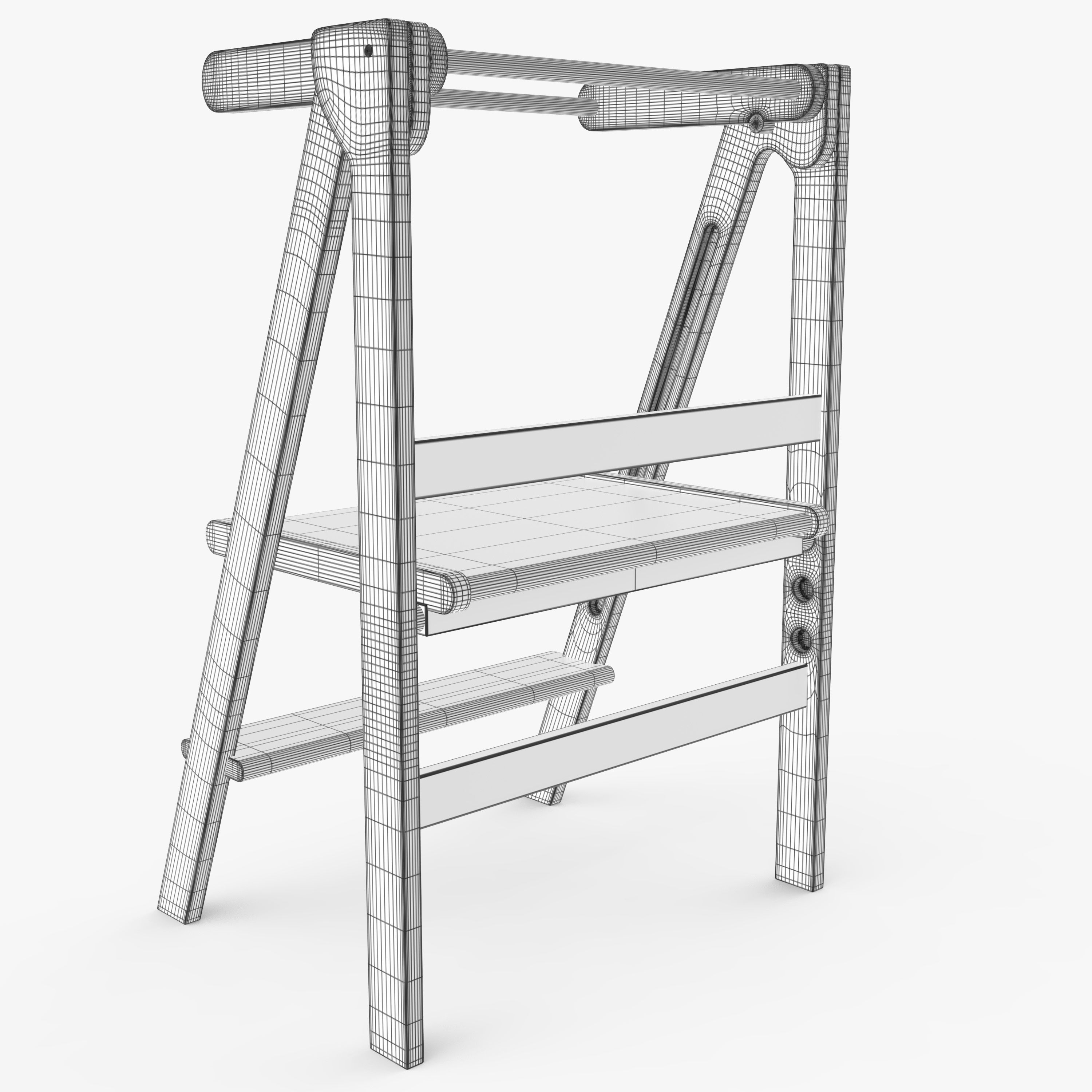 Step stool montessori 3D model_11