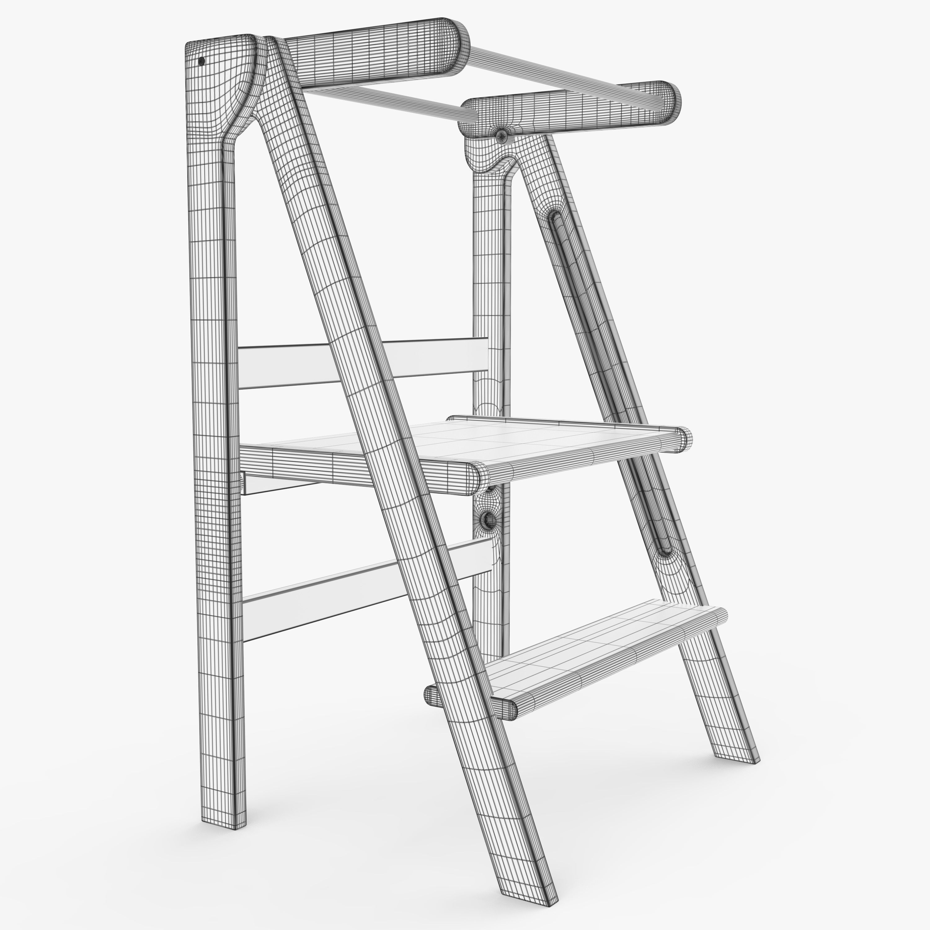 Step stool montessori 3D model_7