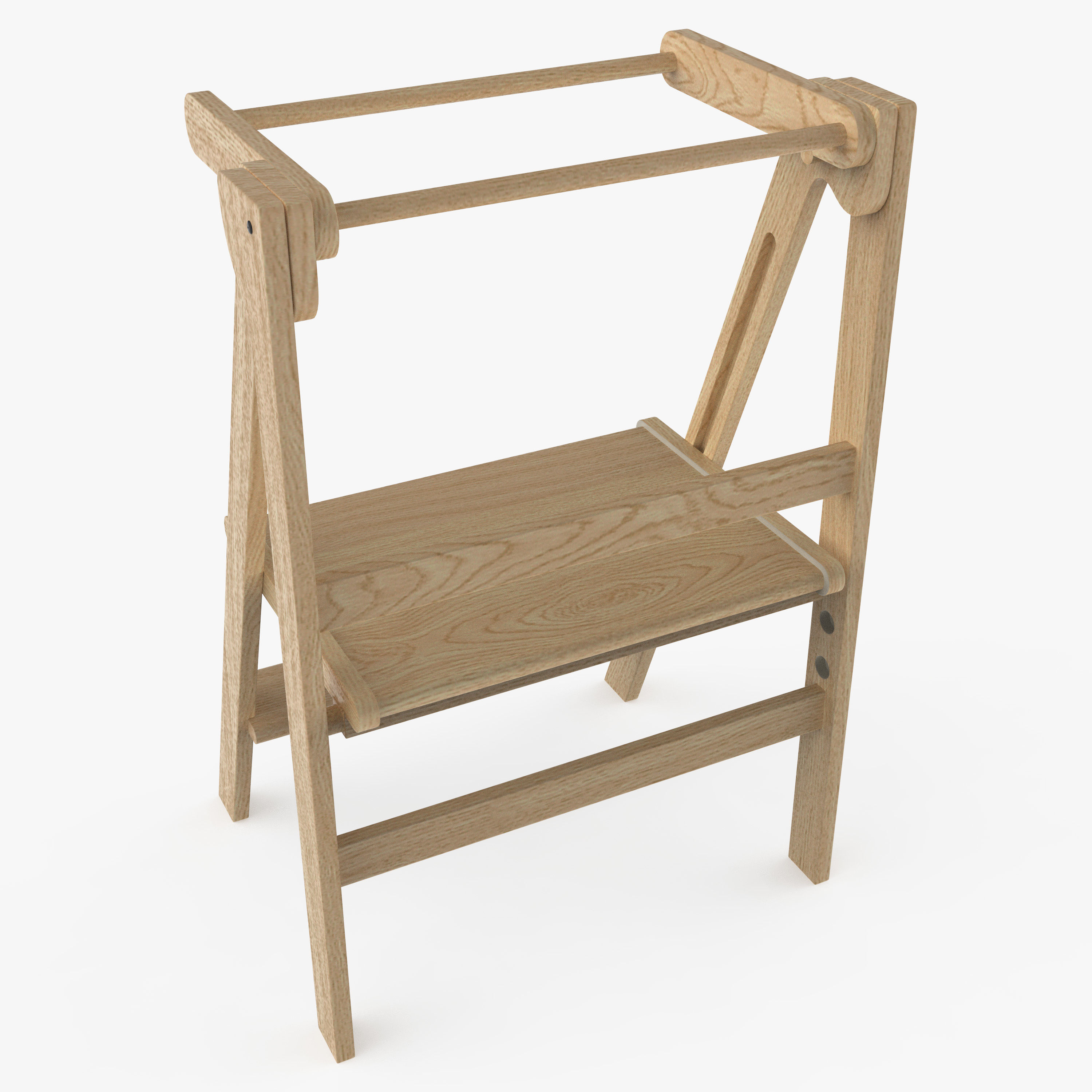 Step stool montessori 3D model_5
