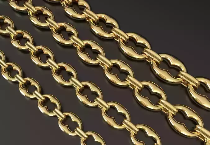 Graduated Hermes Chain Link or Puffy