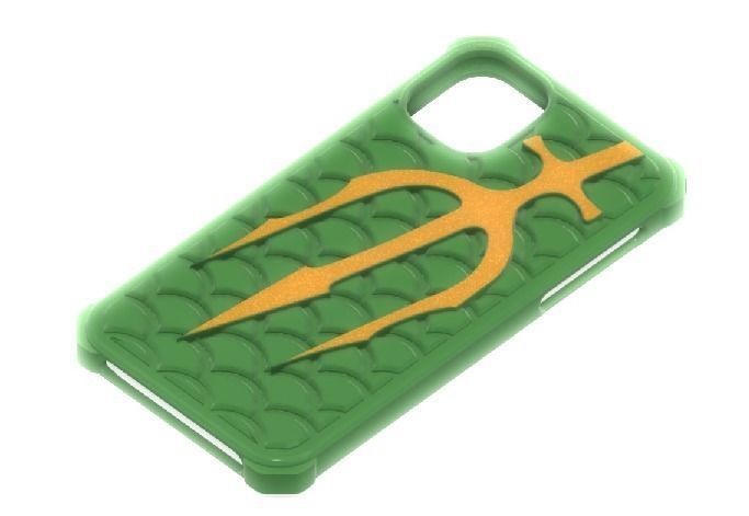 iPhone 11 Aquaman Case 3D print model_7