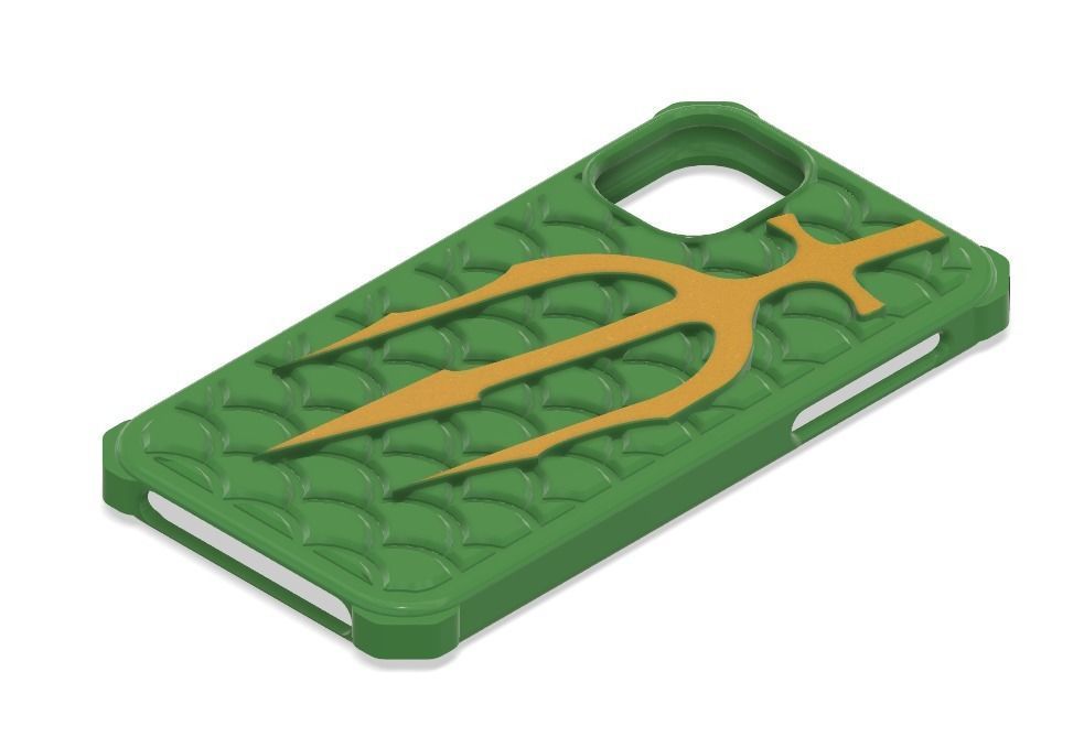 iPhone 11 Aquaman Case 3D print model_4