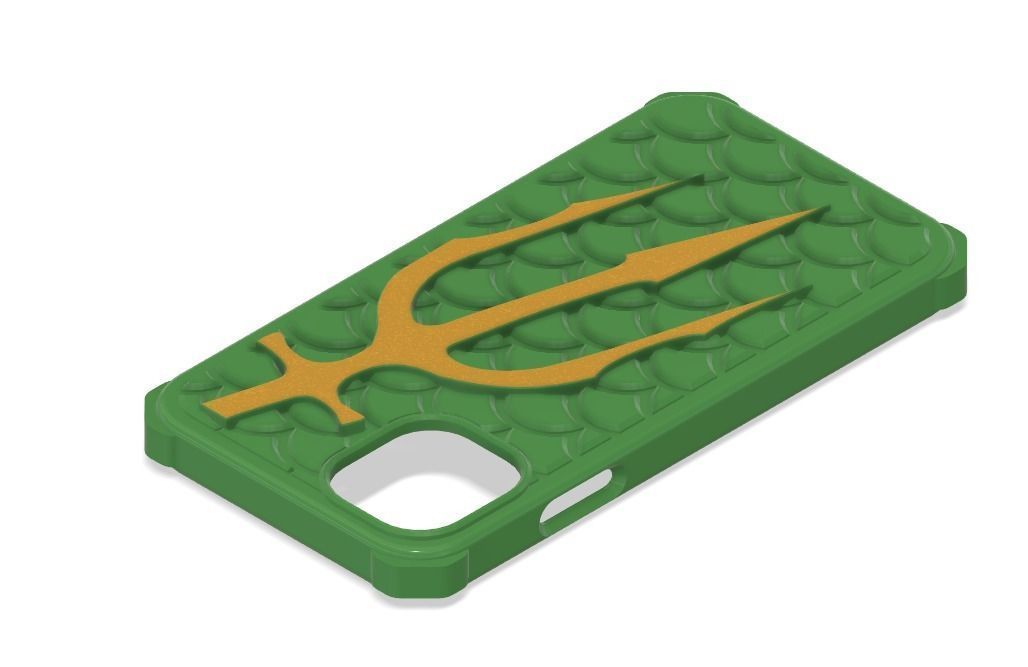 iPhone 11 Aquaman Case 3D print model_2