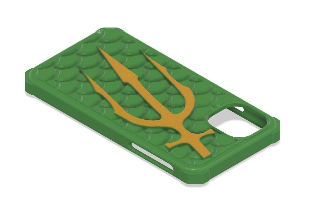 iPhone 11 Aquaman Case 3D print model_5
