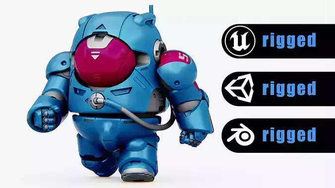 Among us Character-C Rigged for Unreal Engine - Unity - MIXAMO 3D model