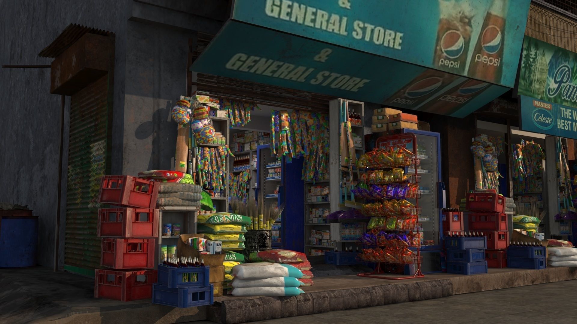Karachi Grocery Shop 3D model_2