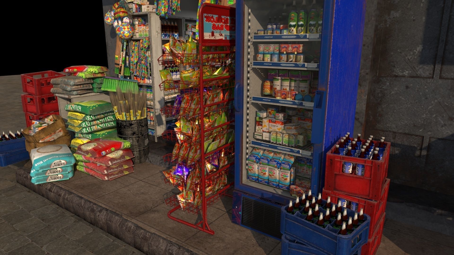 Karachi Grocery Shop 3D model_5