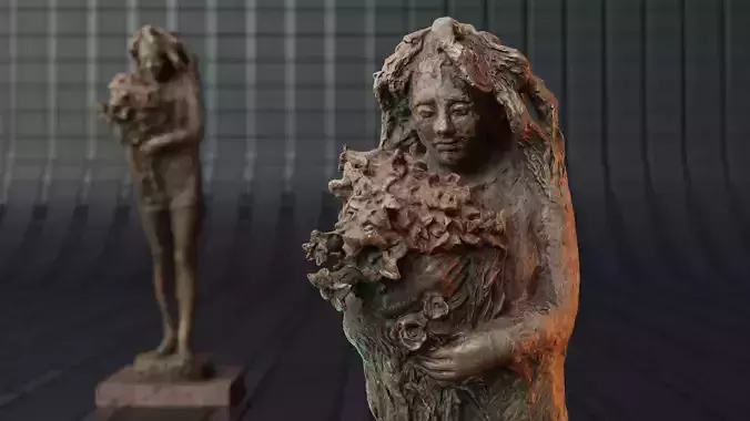 Old bronze statue Photoscan