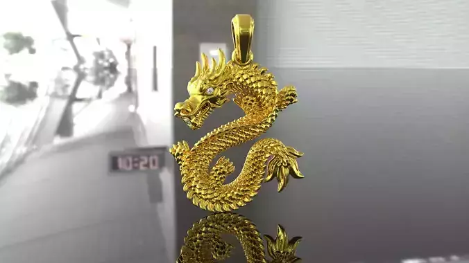 pendant dragon 3D print model