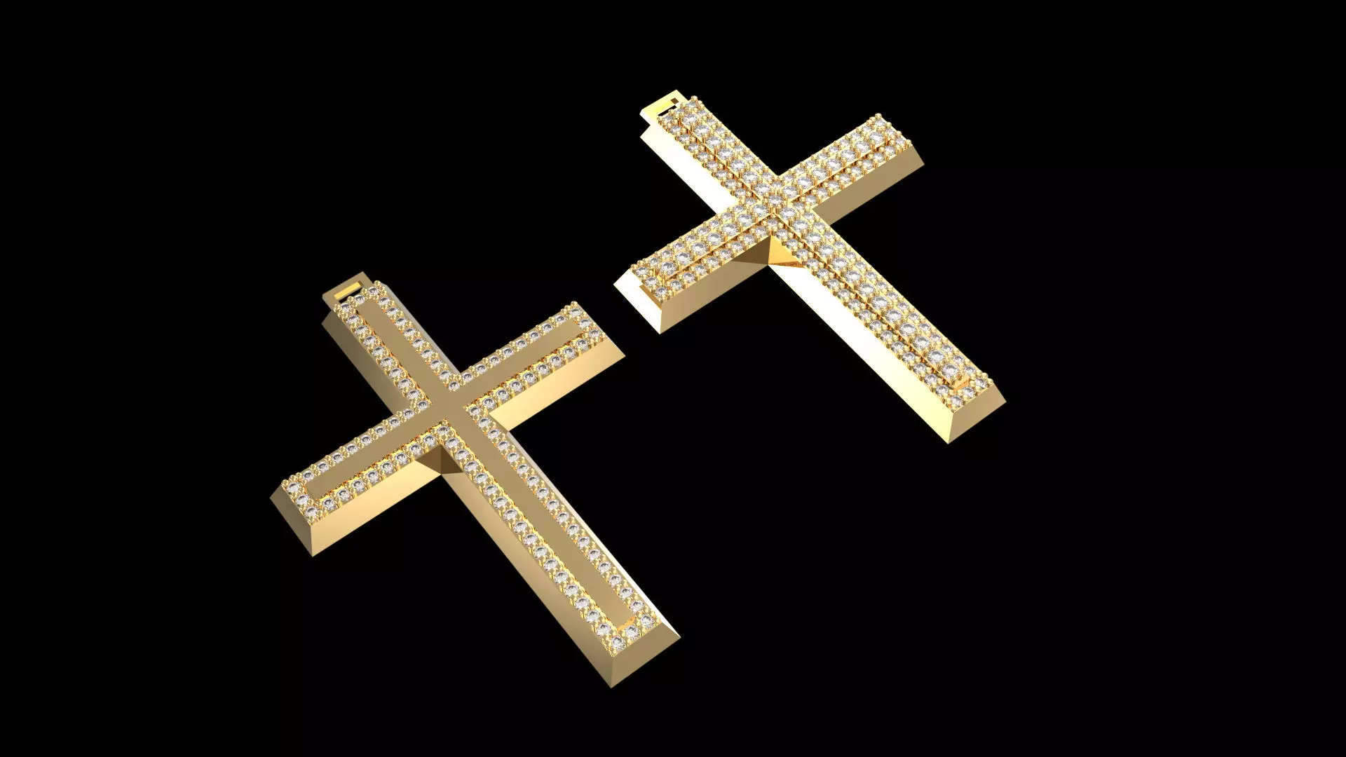 Diamond Cross Pendants 3D print model