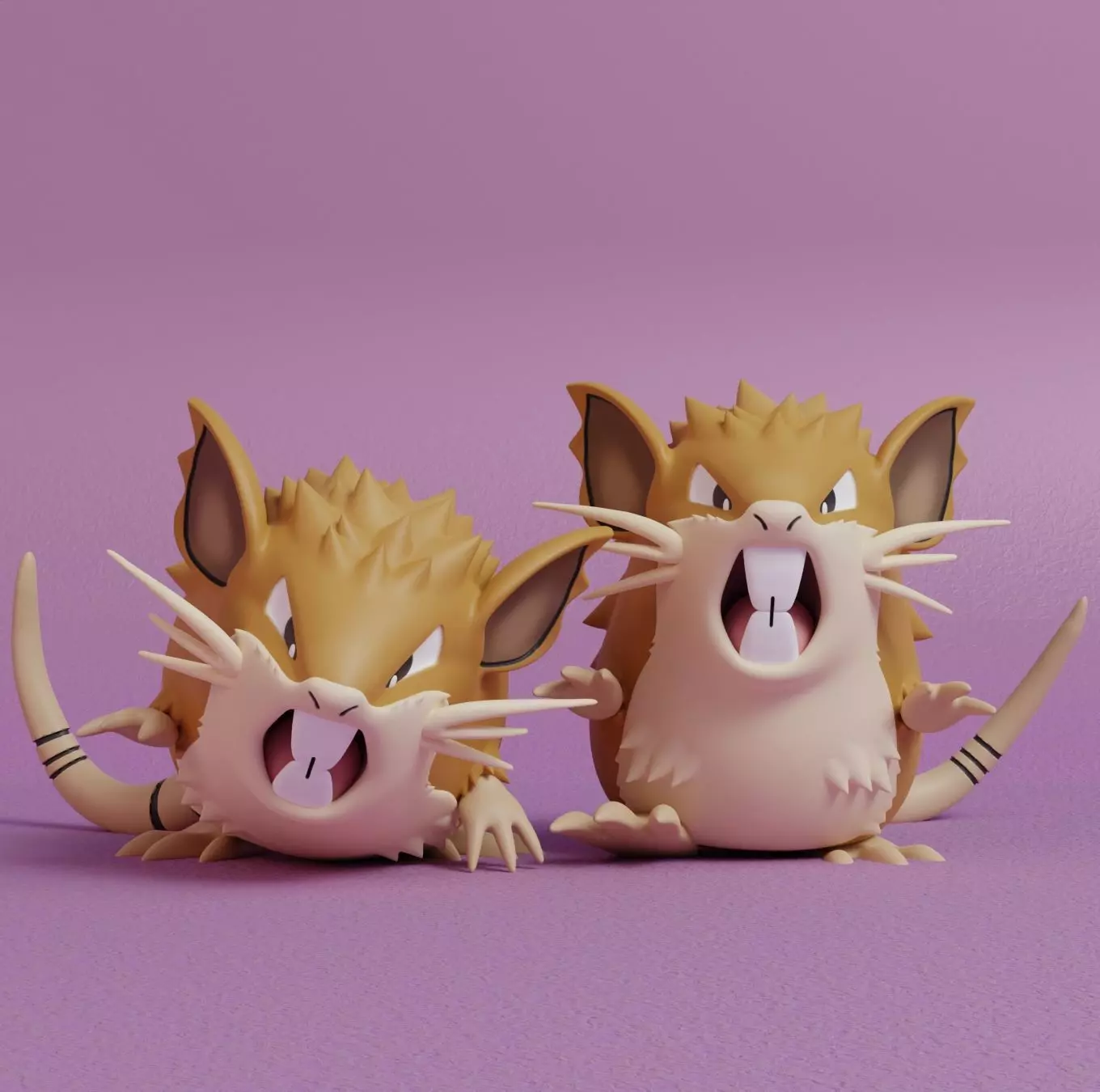 Pokemon - Raticate  with 2 poses 3D print model_0