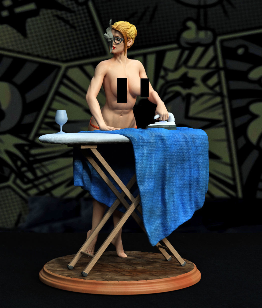 woman in house super girl 3D print model_2